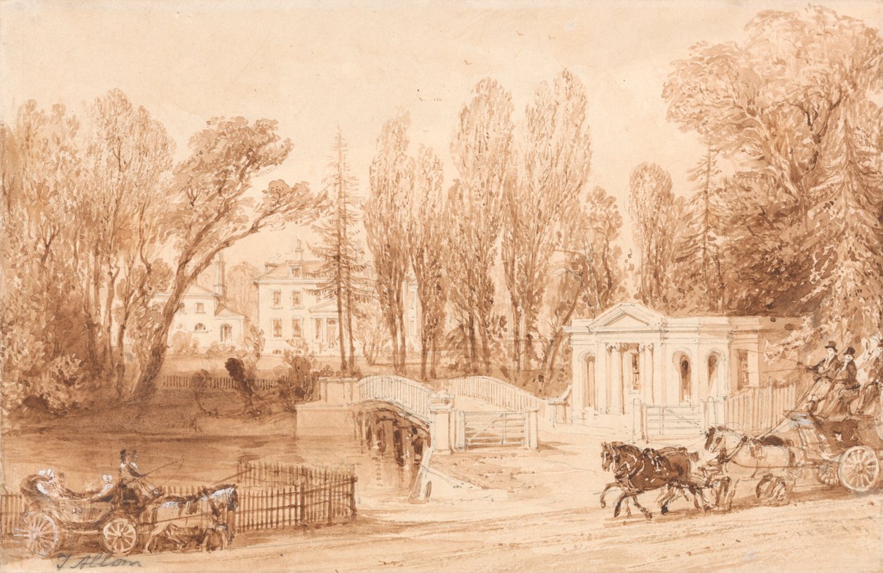 Thorncroft, nær Leatherhead af Thomas Allom