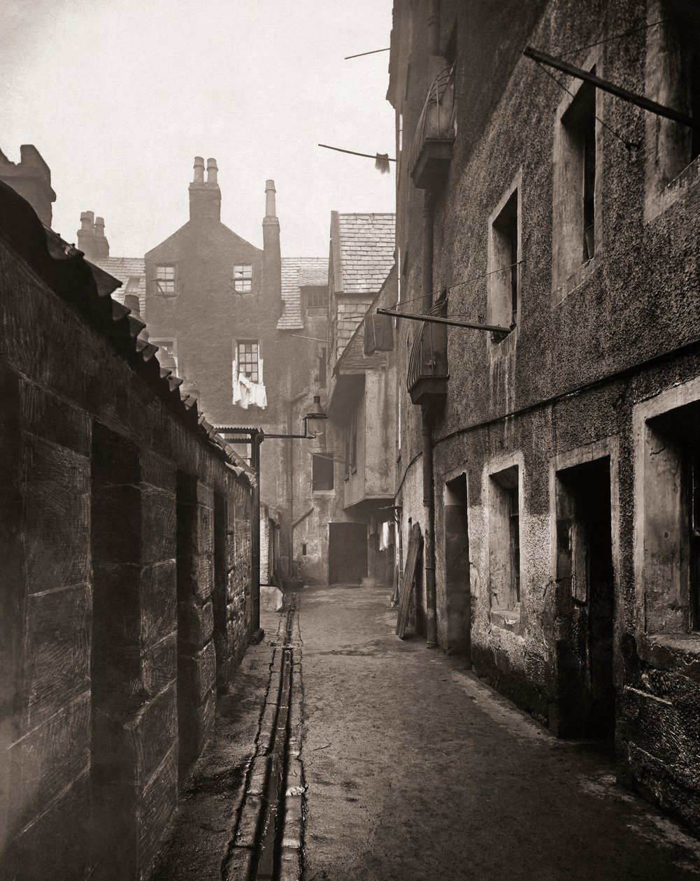 Tæt på, High Street, Glasgow, Skotland af Thomas Annan