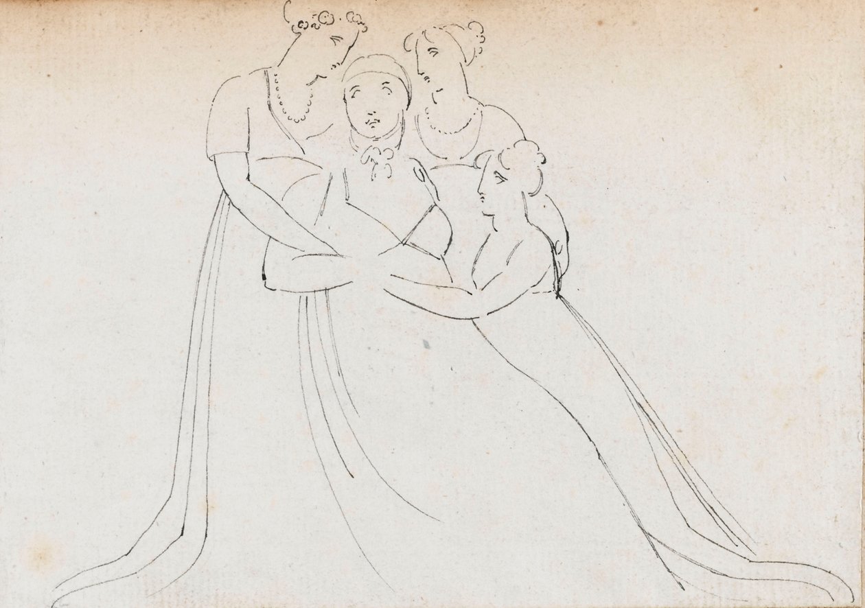 Nelsons niecer - Miss Bolton og Charlotte Nelson, senere Lady Hood af Thomas Baxter