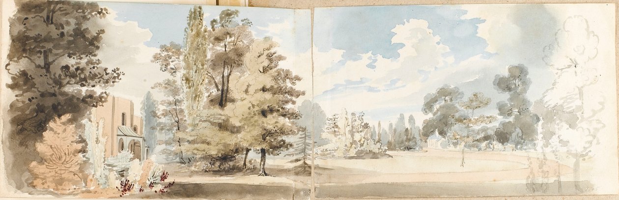 Huset og grunden ved Merton fra sydøst af Thomas Baxter