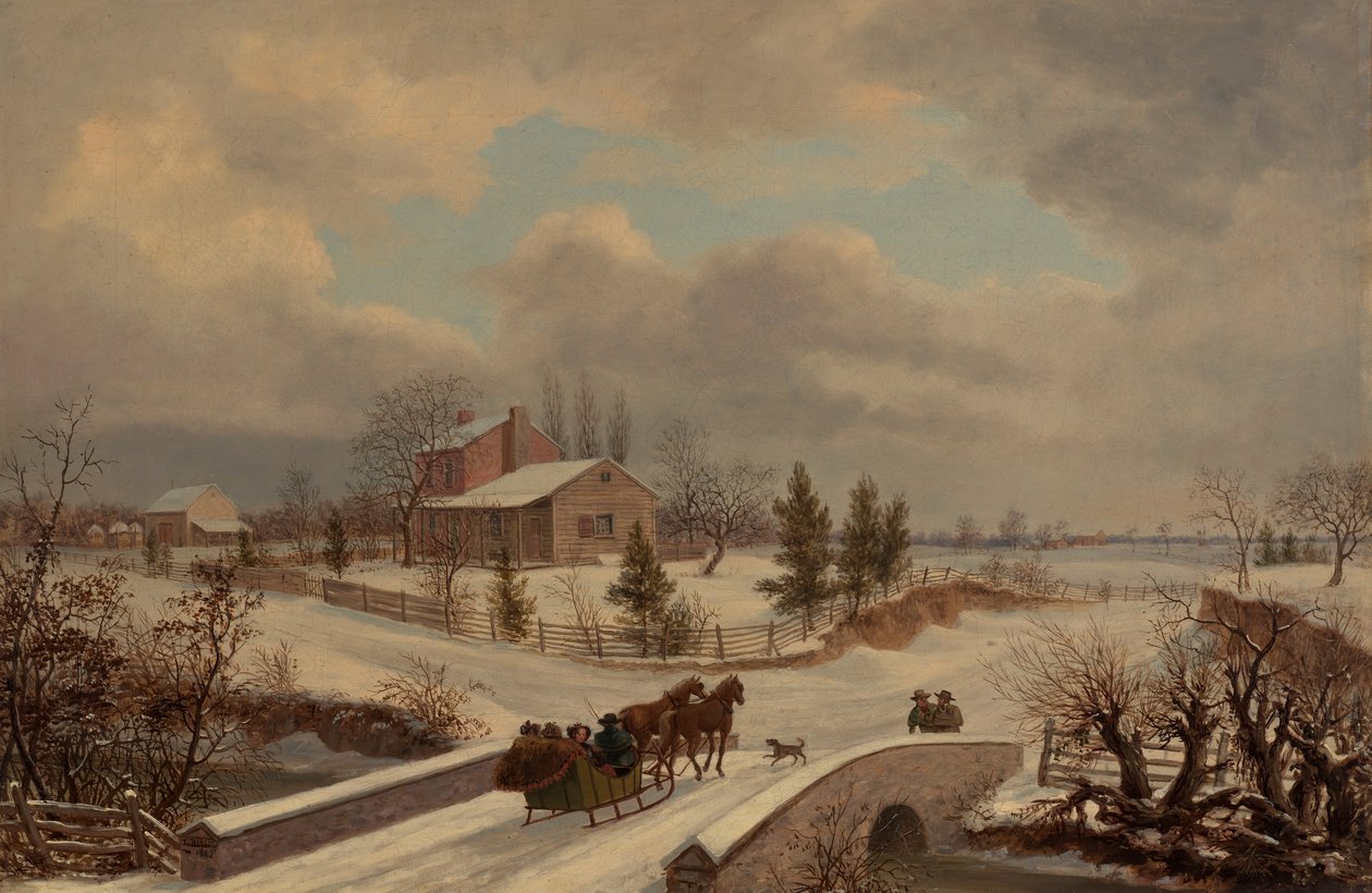 Pennsylvania vinterscene af Thomas Birch