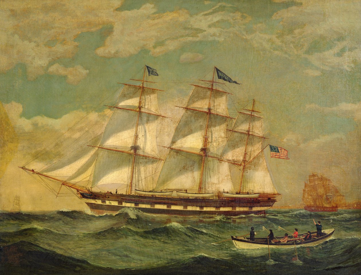 Skibet Houqua af Thomas Birch