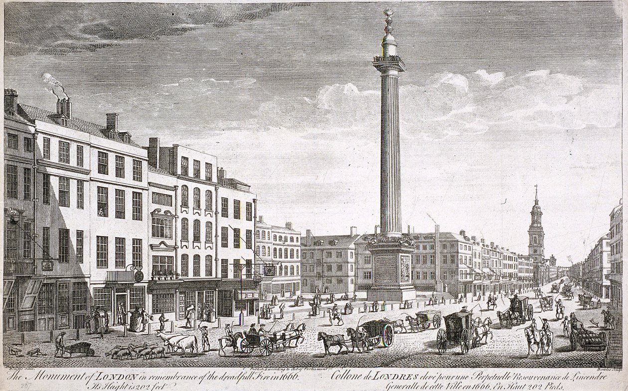 Fish Street Hill, London, c1750 af Thomas Bowles