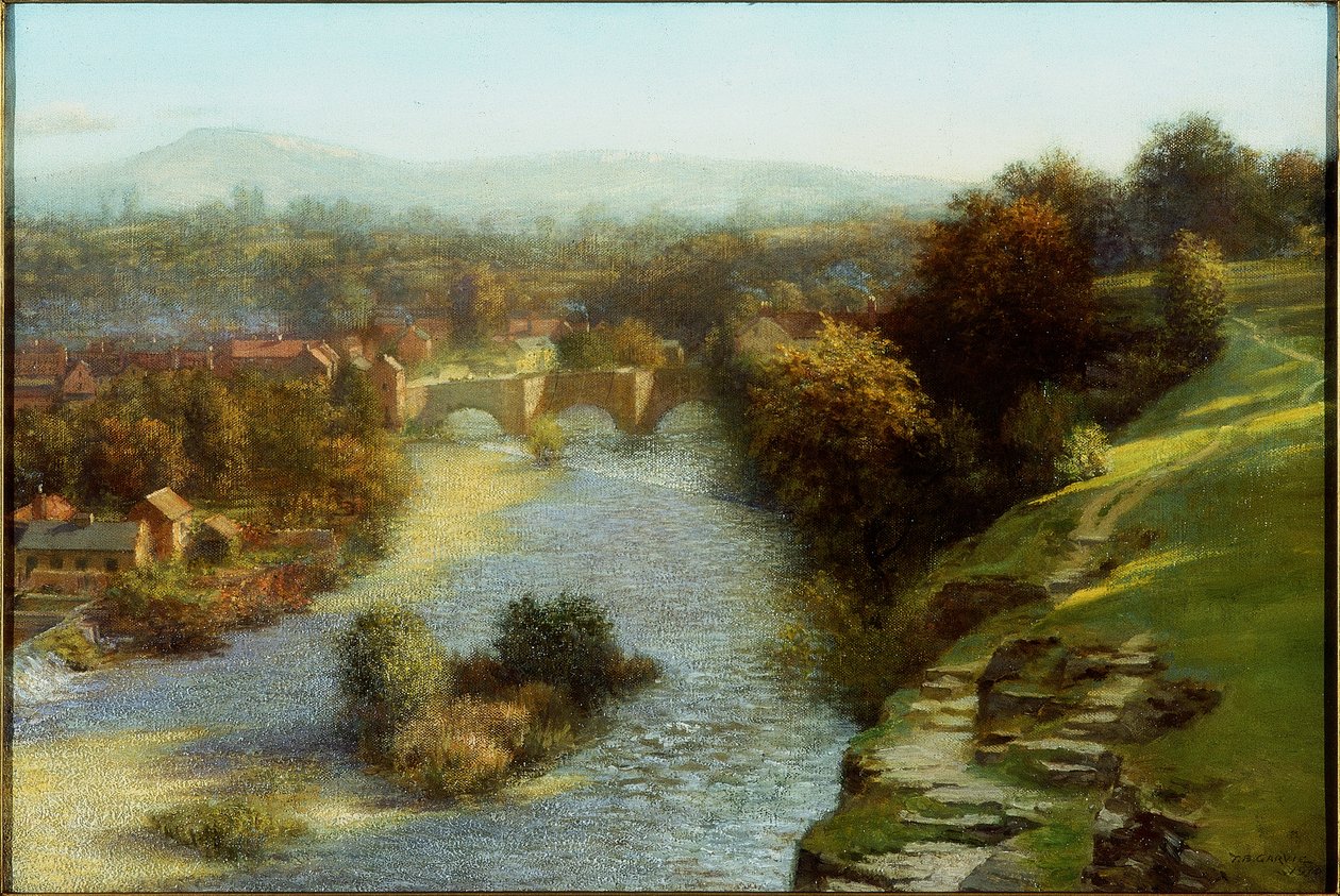 En oktoberoversvømmelse, Ludlow, Shropshire, 1930 af Thomas Bowman Garvie