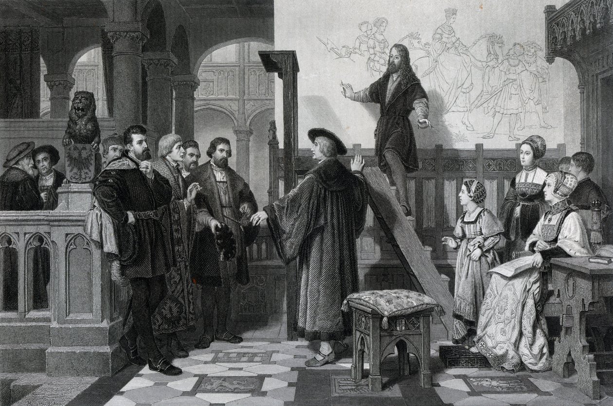 Kejser Maximilian og Albrecht Durer, begyndelsen af det 16. århundrede, det 19. århundrede af Thomas Brown