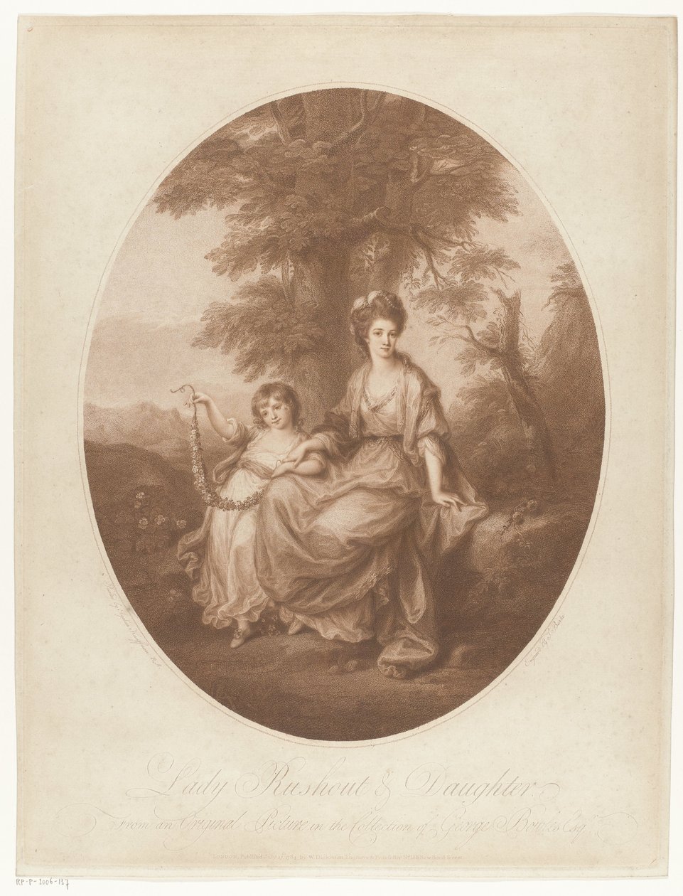 Portræt af Lady Rebecca Northwick og hendes datter Anne Rushout Lady Rushout & Daughter (titel på objekt) af Thomas Burke