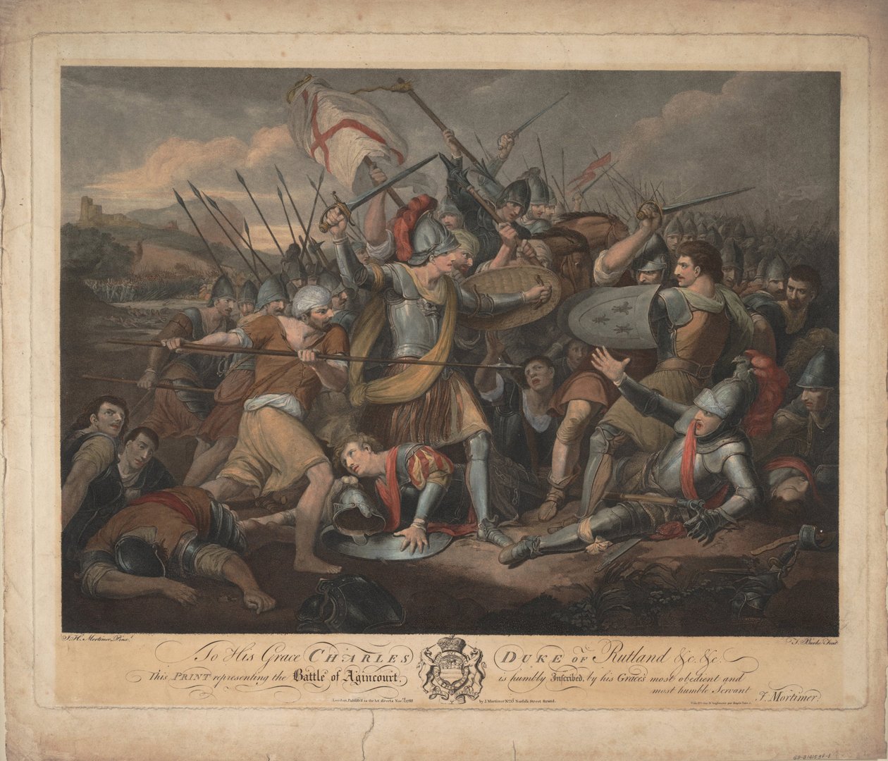 Slaget ved Agincourt den 25. oktober 1415, 1783 af Thomas Burke