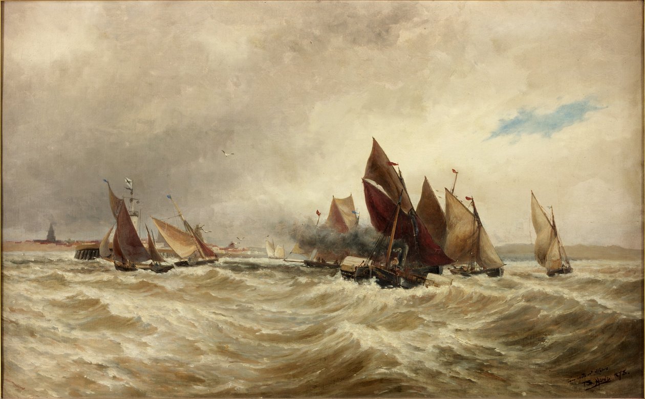 Bugseringsbåde ud af Calais af Thomas Bush Hardy