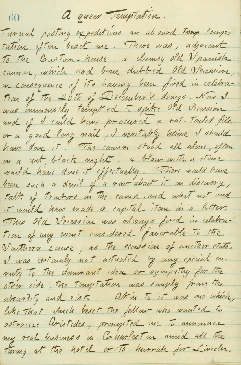 Thomas Butler Gunn Diaries- bind 15, side 70, 12. januar 1861 af Thomas Butler Gunn