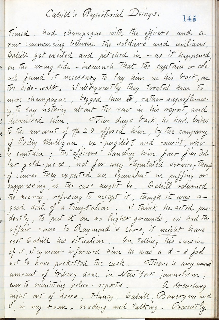 Thomas Butler Gunn Diaries- bind 16, side 166, 10. maj 1861 af Thomas Butler Gunn