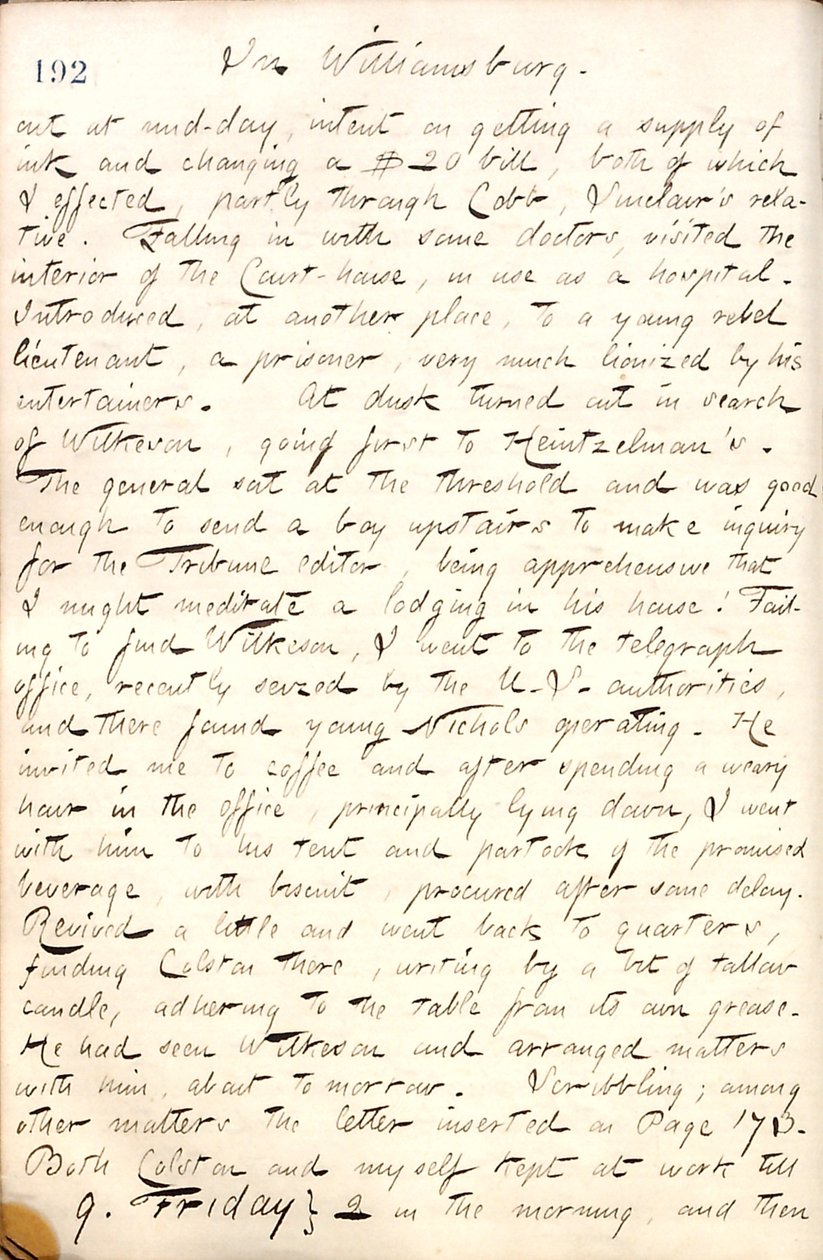 Thomas Butler Gunn Diaries- bind 19, side 222, 8. maj 1862 af Thomas Butler Gunn