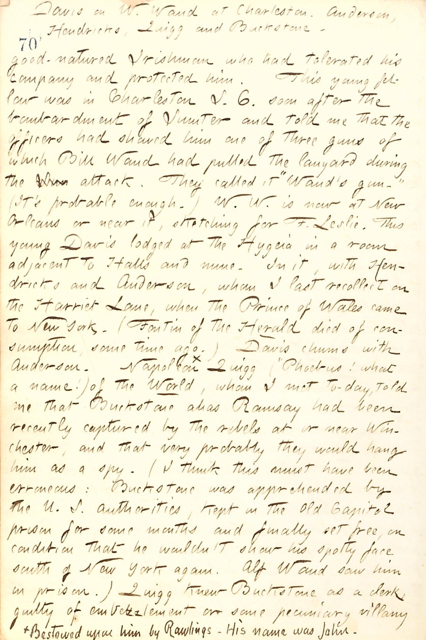Thomas Butler Gunn Diaries- bind 19, side 84, 26. marts 1862 af Thomas Butler Gunn