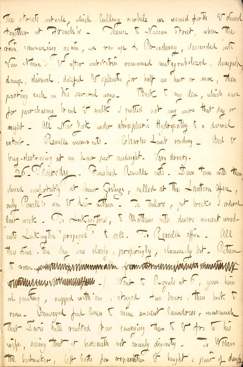 Thomas Butler Gunn Diaries- bind 5, side 21, 25.-26. August 1852 af Thomas Butler Gunn