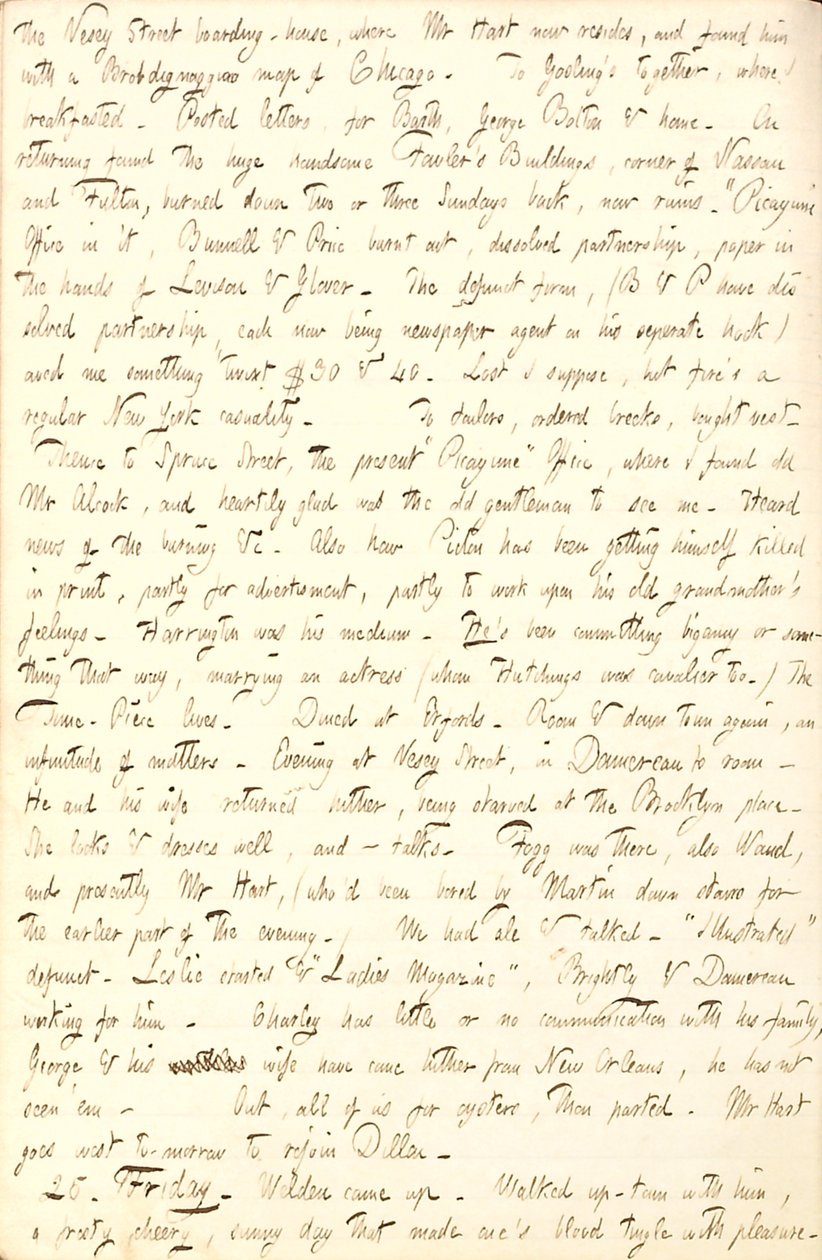 Thomas Butler Gunn Diaries- bind 6, side 206, 24.-25. November 1853 af Thomas Butler Gunn