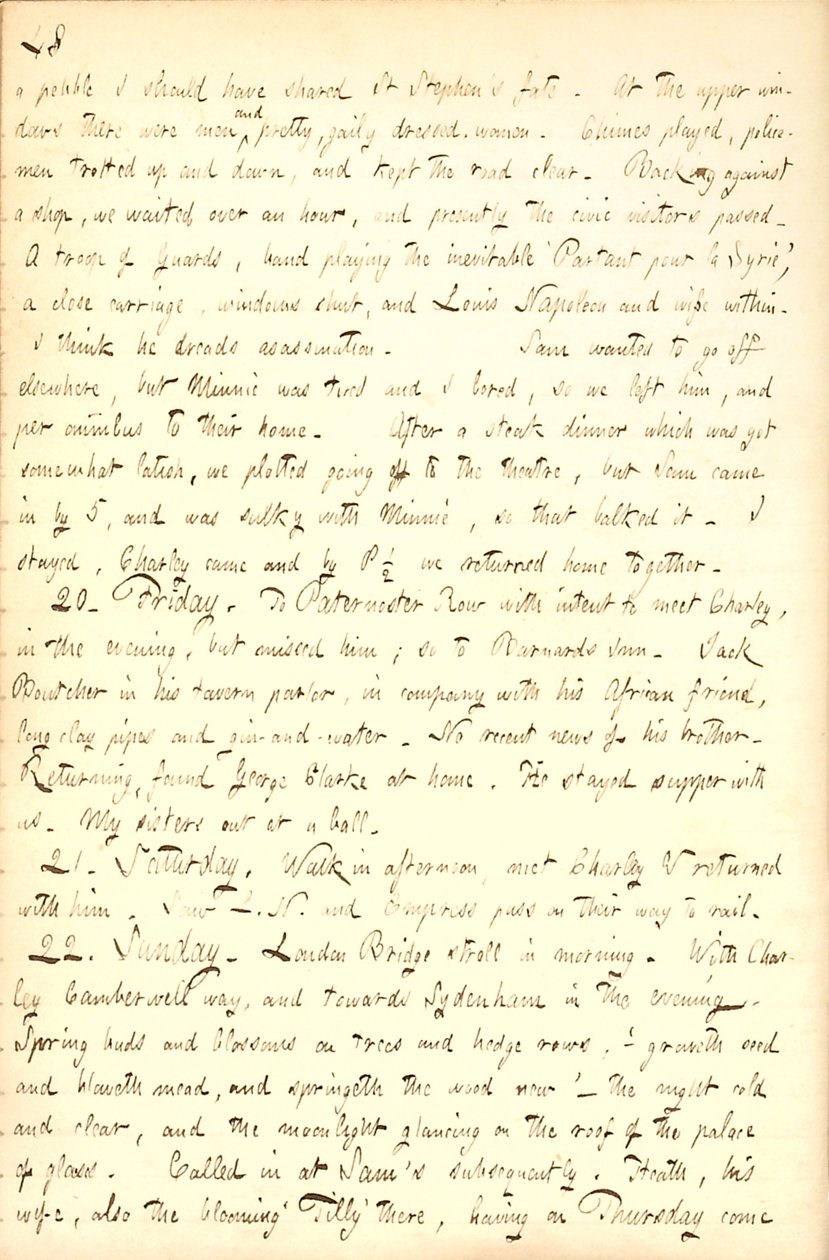 Thomas Butler Gunn Diaries- bind 7, side 54, 19.-22. April 1855 af Thomas Butler Gunn