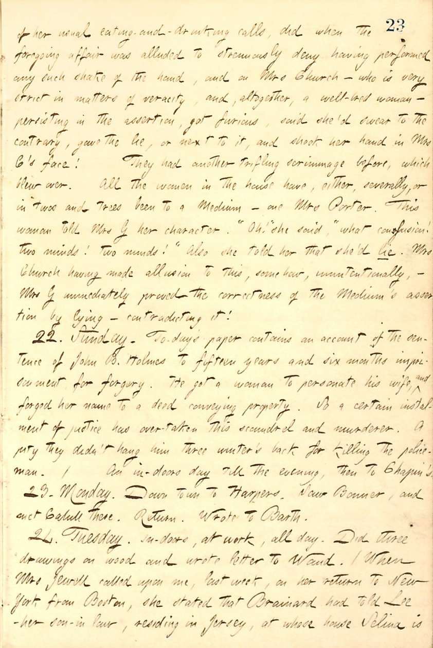 Thomas Butler Gunn Diaries- bind 9, side 32, 21.-24. November 1857 af Thomas Butler Gunn