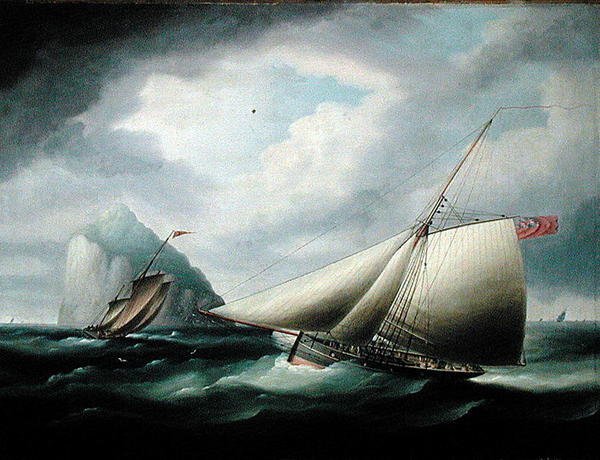 Bass Rock (olie på lærred) af Thomas Buttersworth