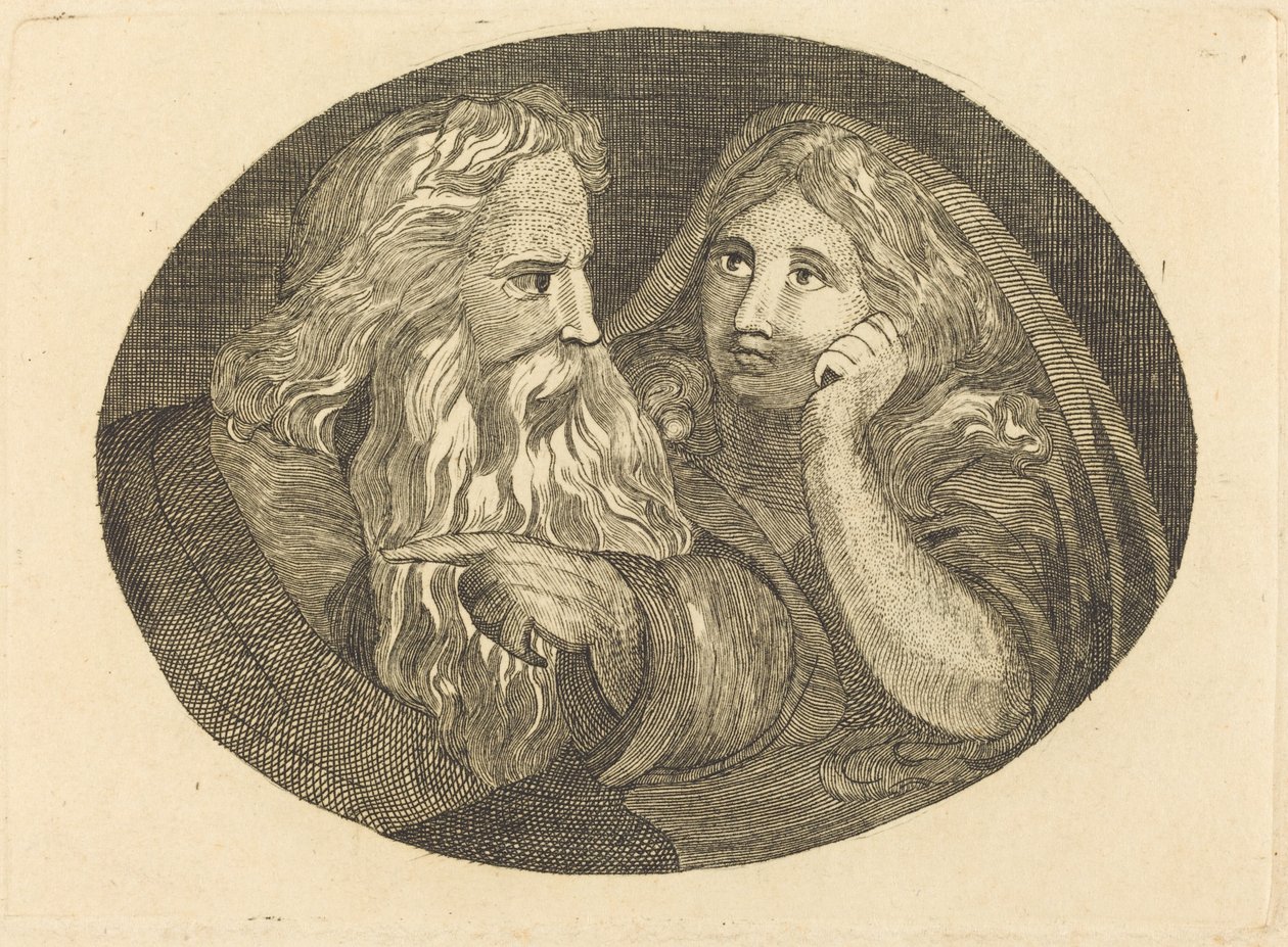 Lear og Cordelia af Thomas Butts, Jr. after William Blake
