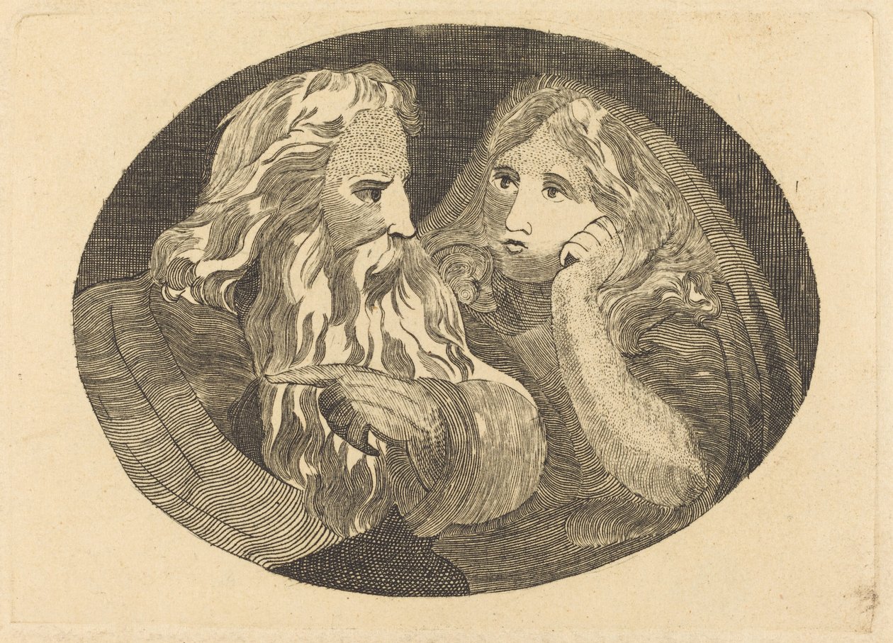 Lear og Cordelia af Thomas Butts, Jr. after William Blake