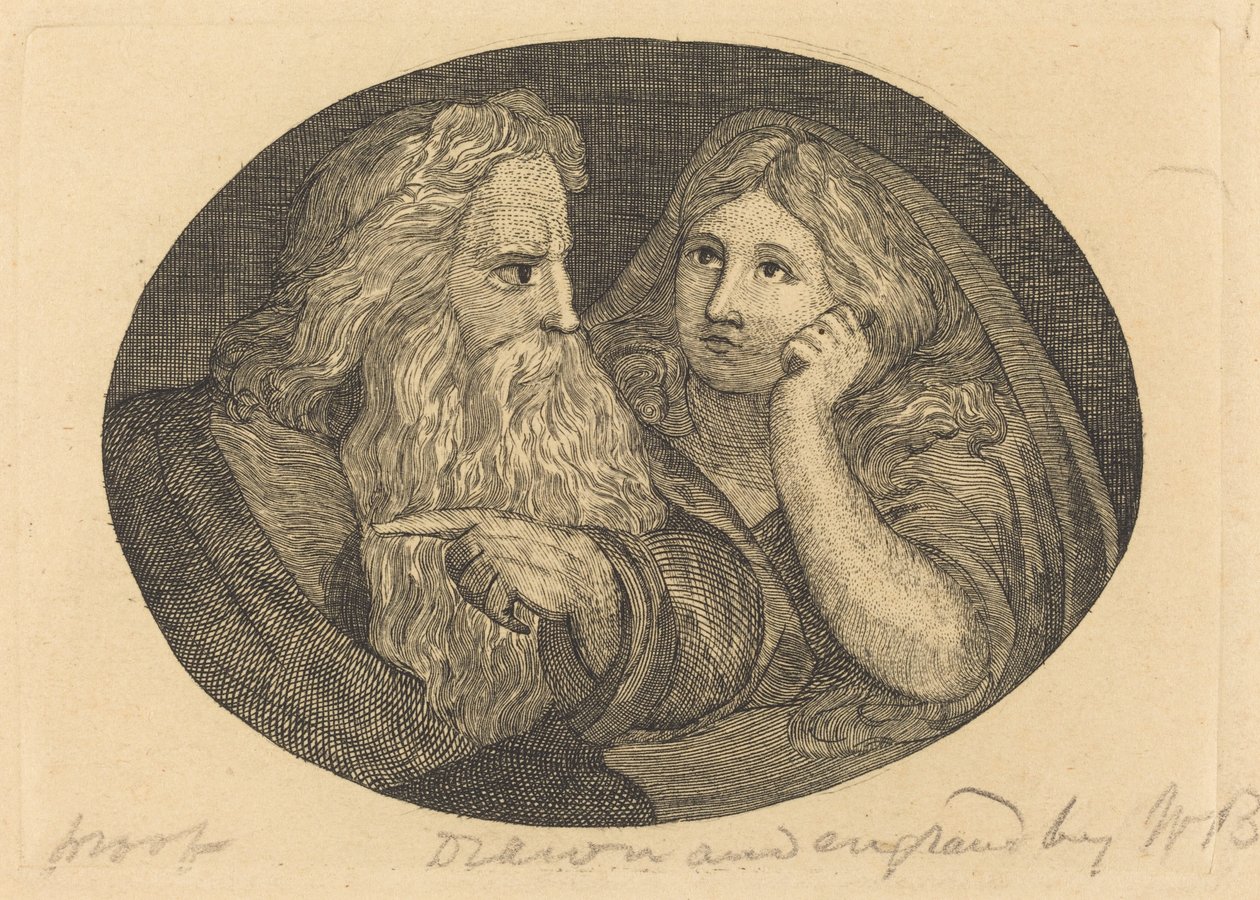 Lear og Cordelia af Thomas Butts, Jr. after William Blake