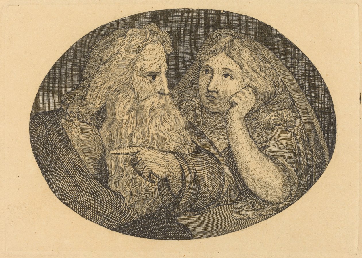 Lear og Cordelia af Thomas Butts, Jr. after William Blake