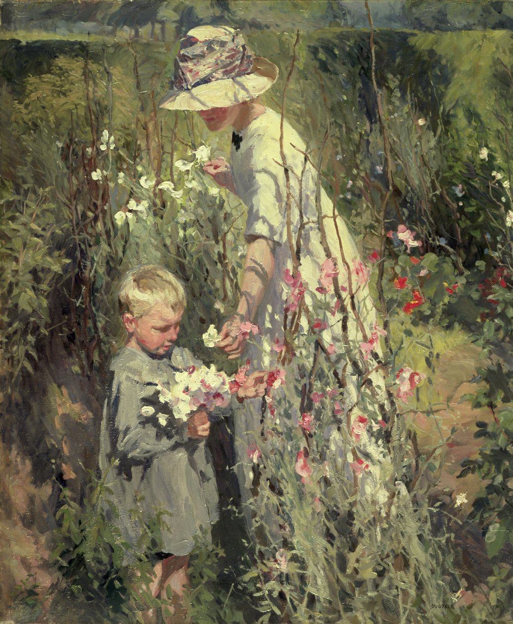Poser, udst. 1912 (olie på lærred) af Thomas Cantrell Dugdale