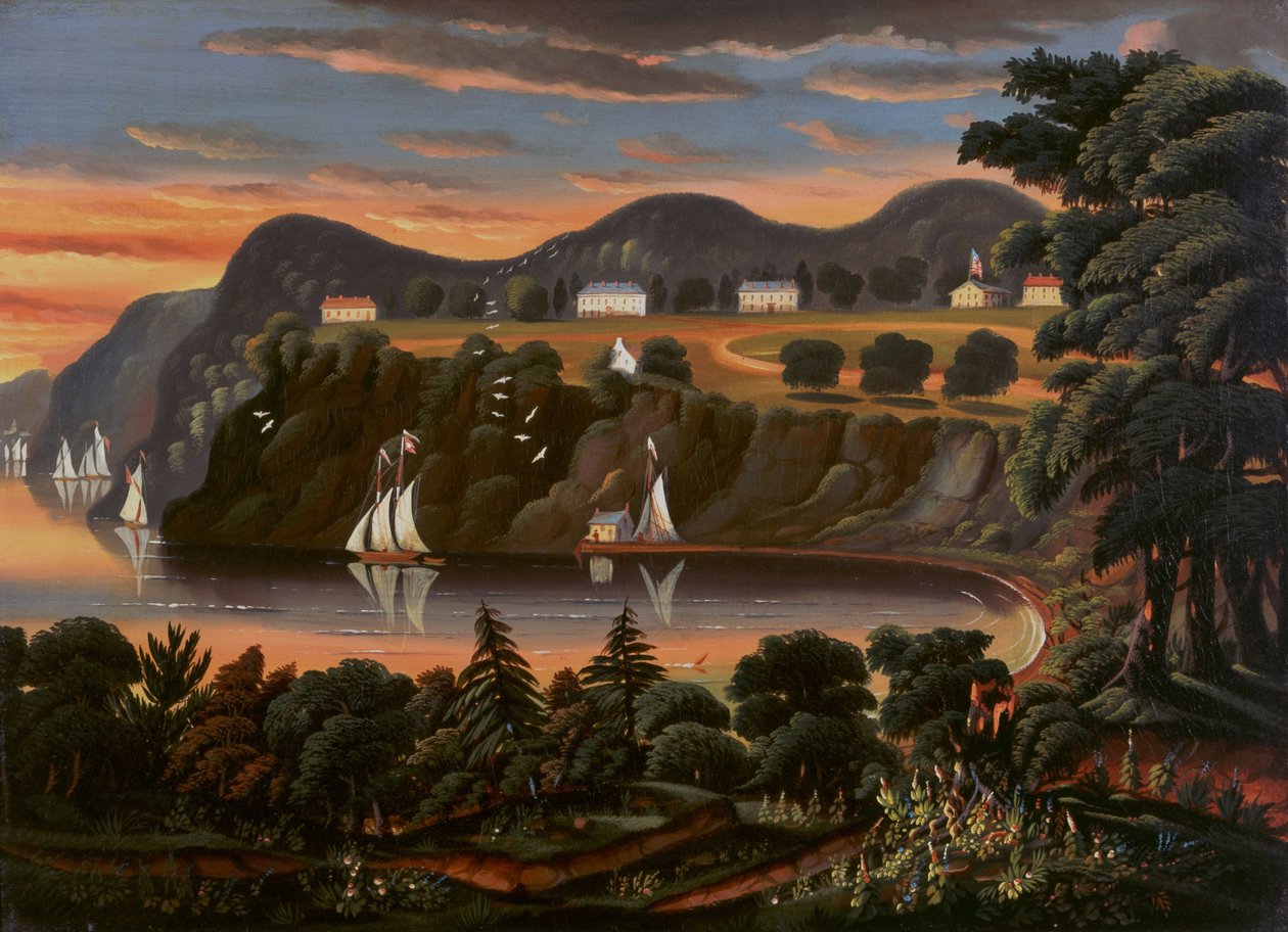 Udsigt over Hudson-floden ved West Point af Thomas Chambers