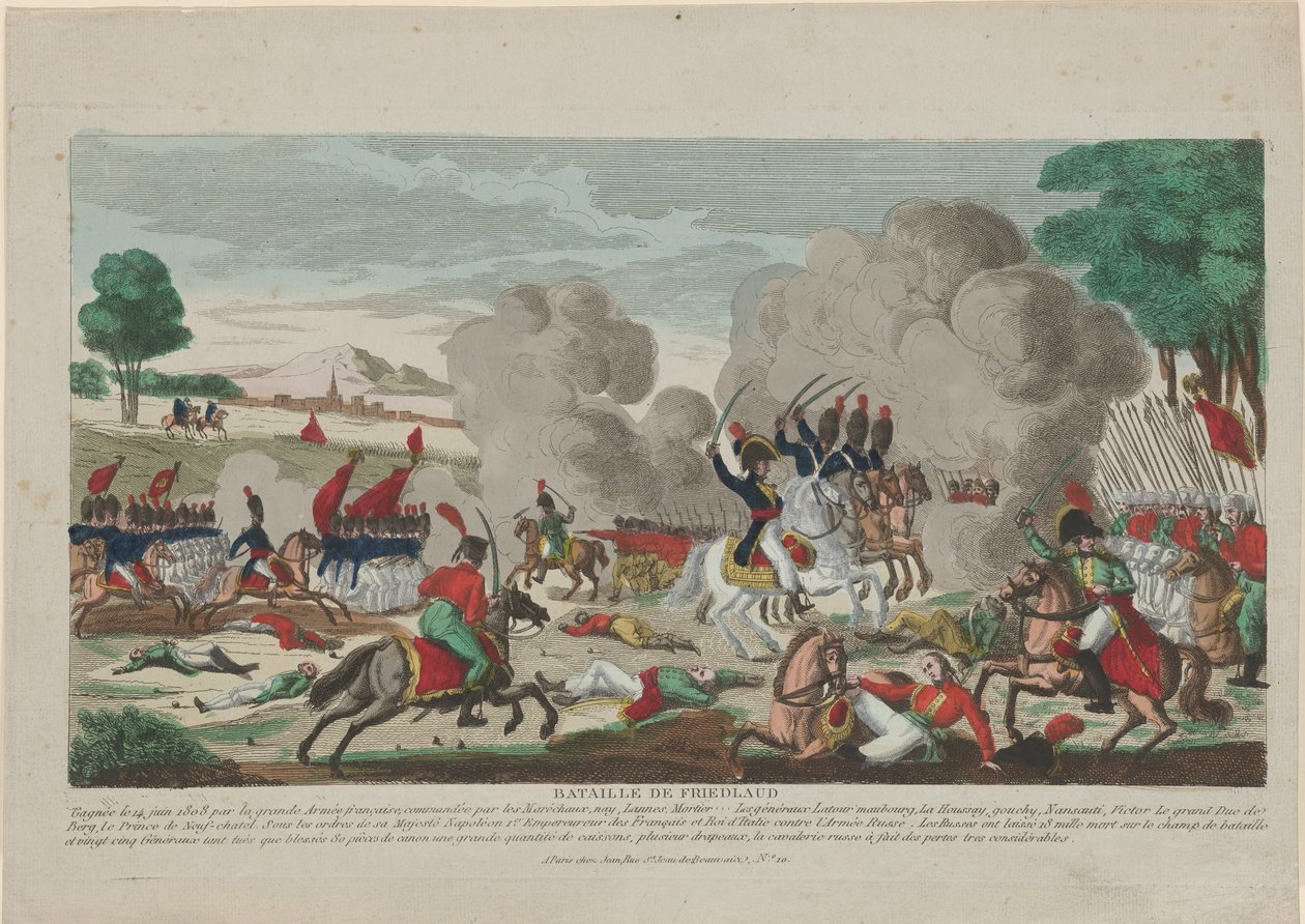 Slaget ved Friedland. En anklage fra den russiske Leib-garde den 14. juni 1807, 1808 af Thomas Charles Naudet