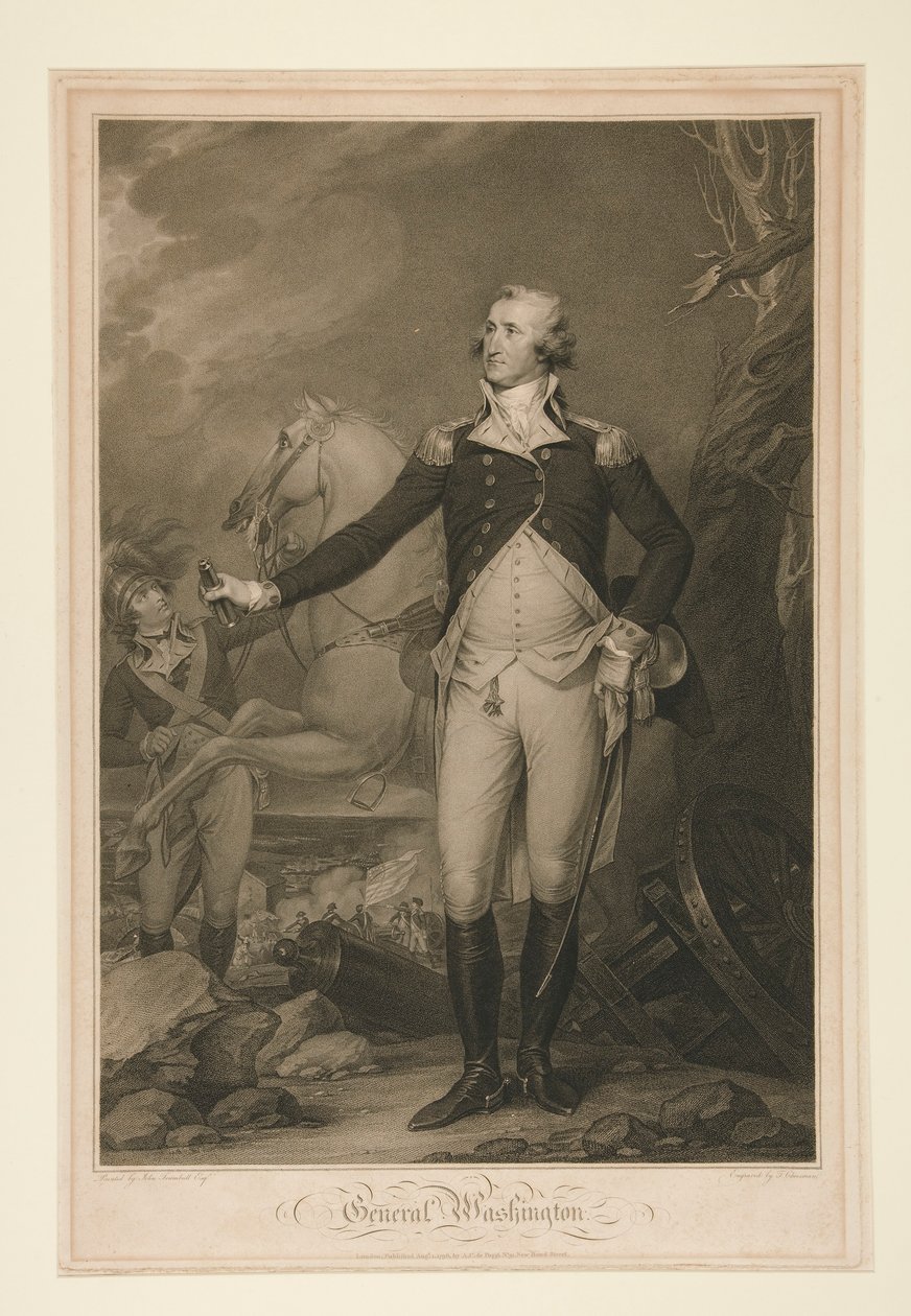 George Washington i slaget ved Trenton (1792) af Thomas Cheesman