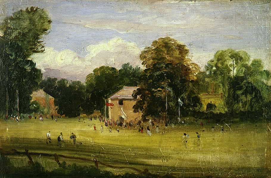 Landsbyfesten, East Bergholt (olie på panel) af Thomas Churchyard