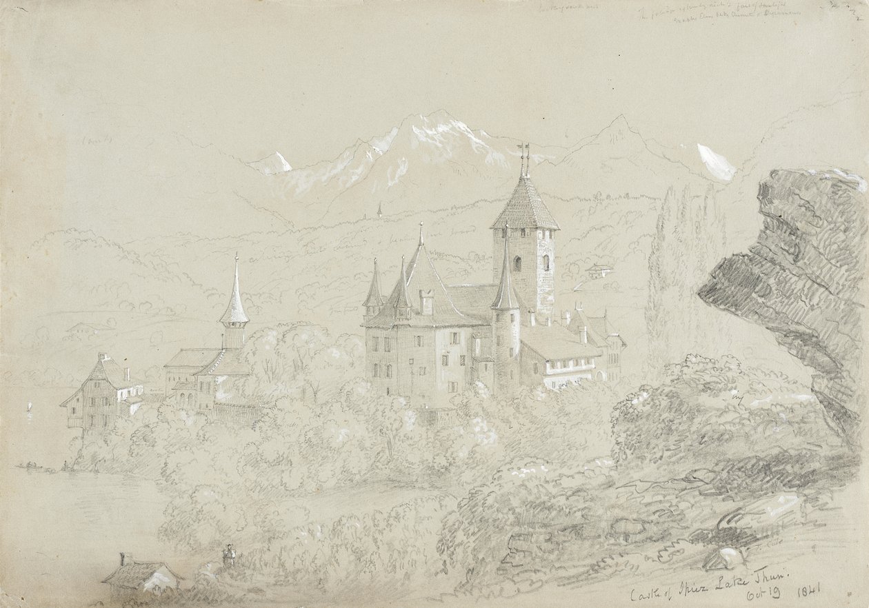 Spiez Slot, Thunersøen af Thomas Cole
