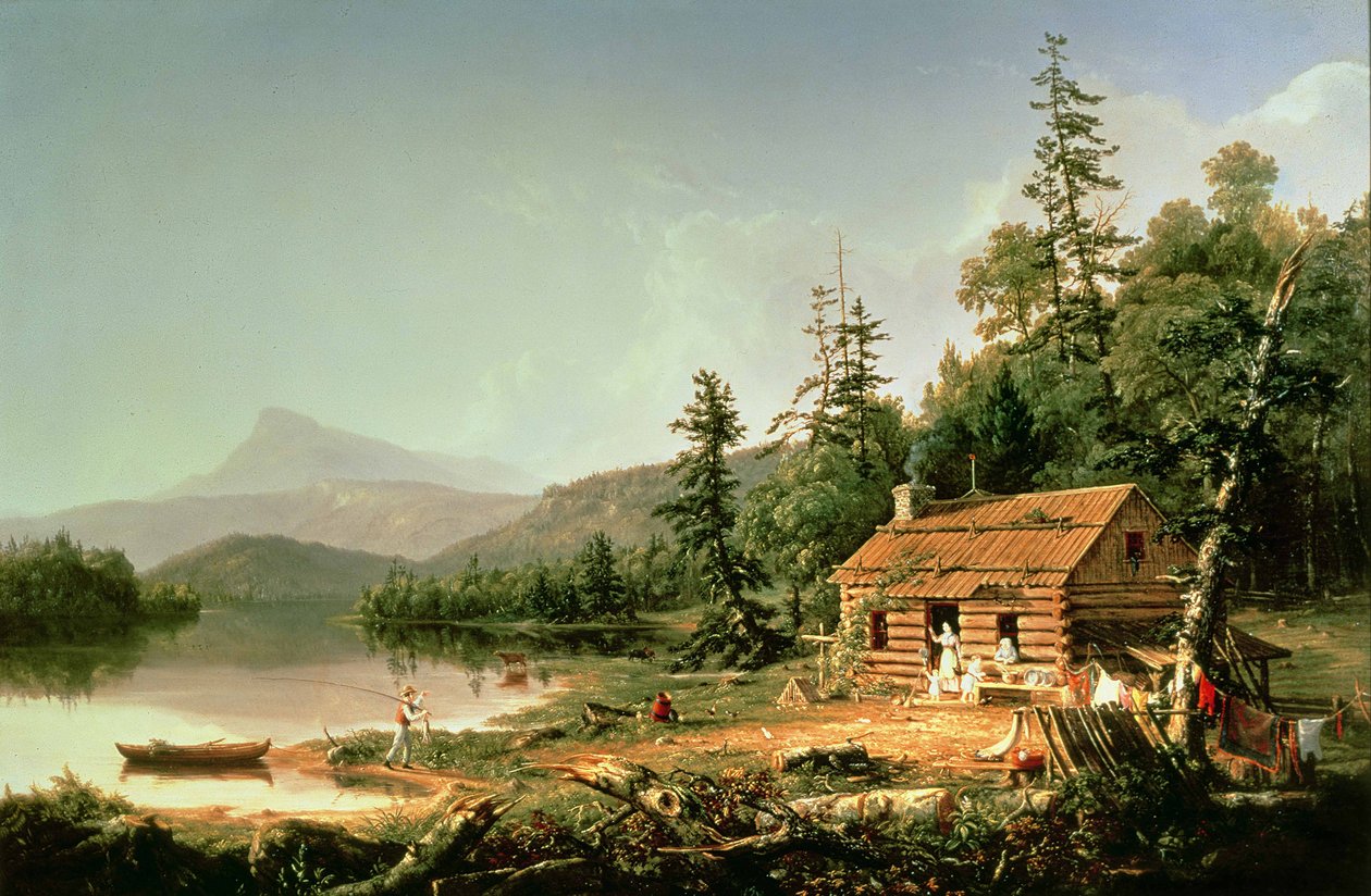 Hjem i skoven, 1847 af Thomas Cole