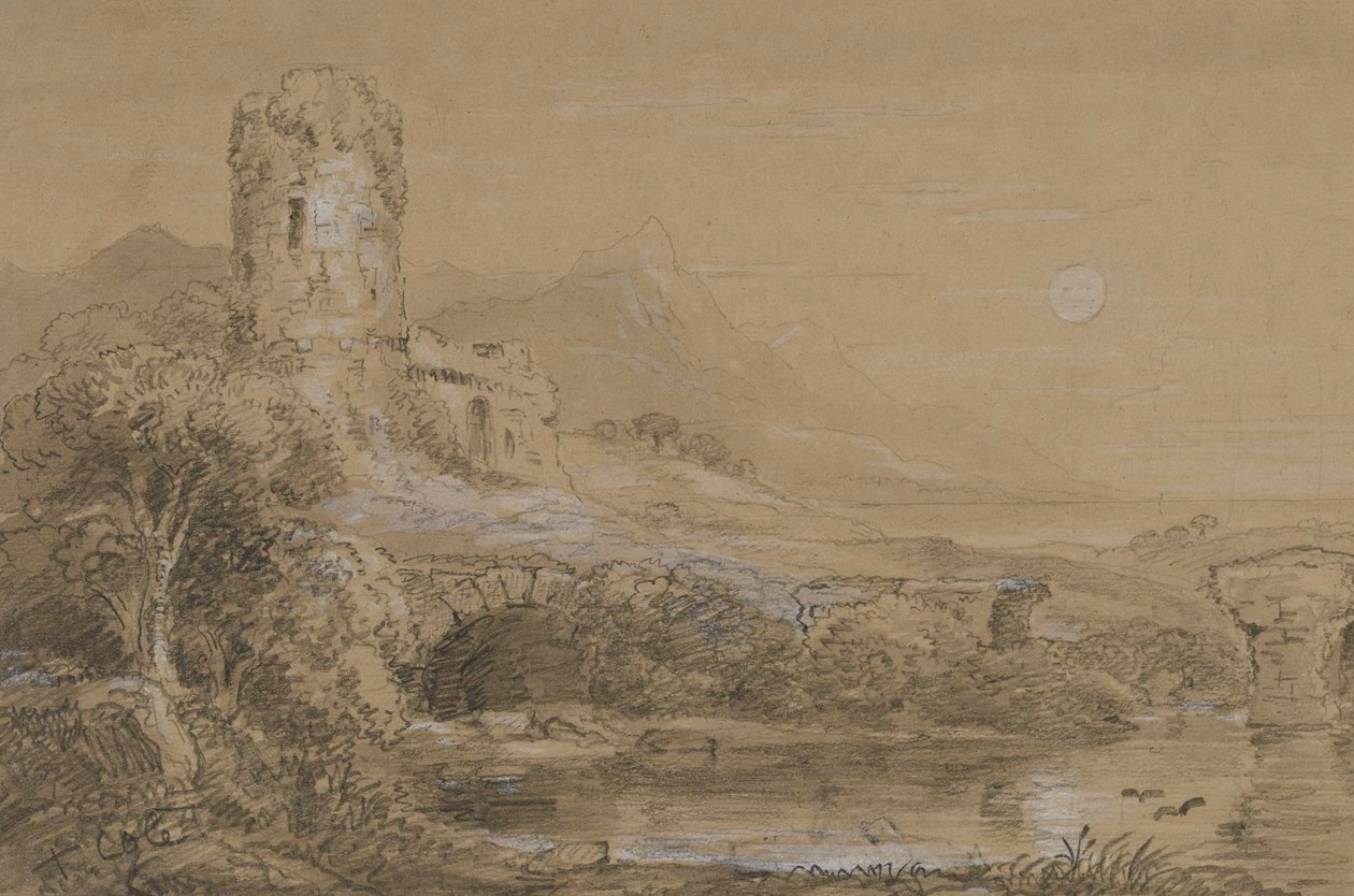 Italiensk landskab af Thomas Cole
