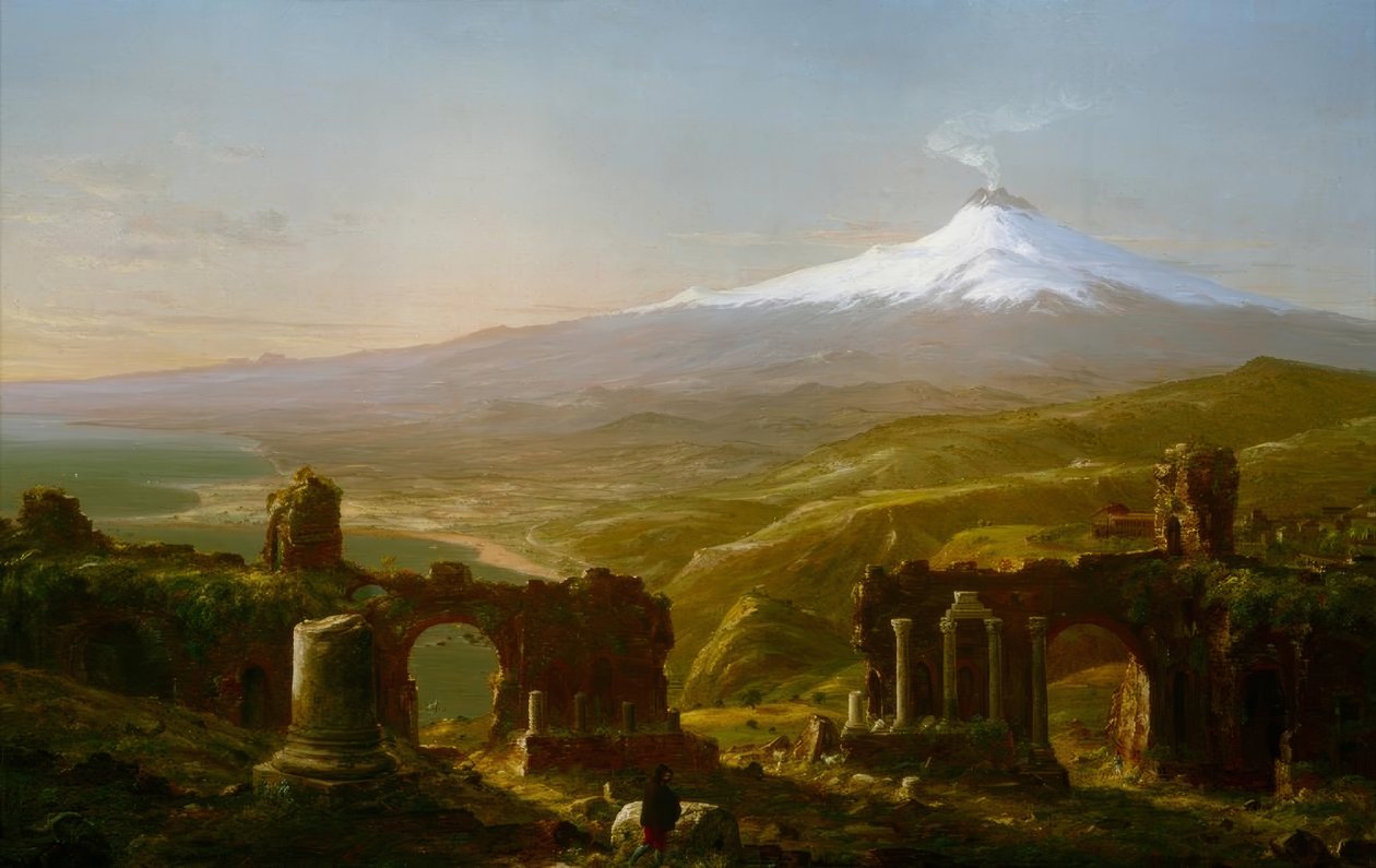 Etna fra Taormina af Thomas Cole