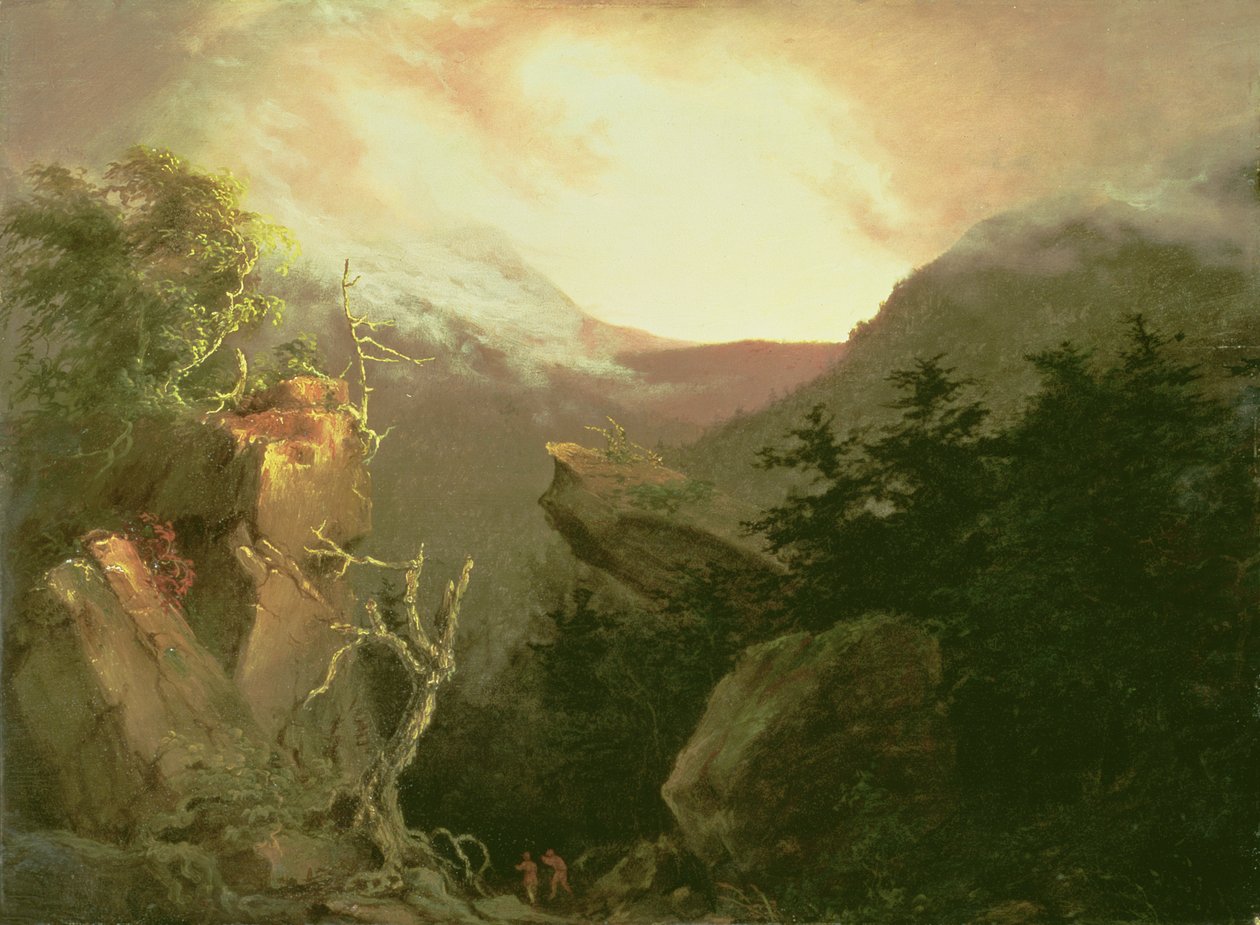 Bjergsolopgang, 1826 af Thomas Cole
