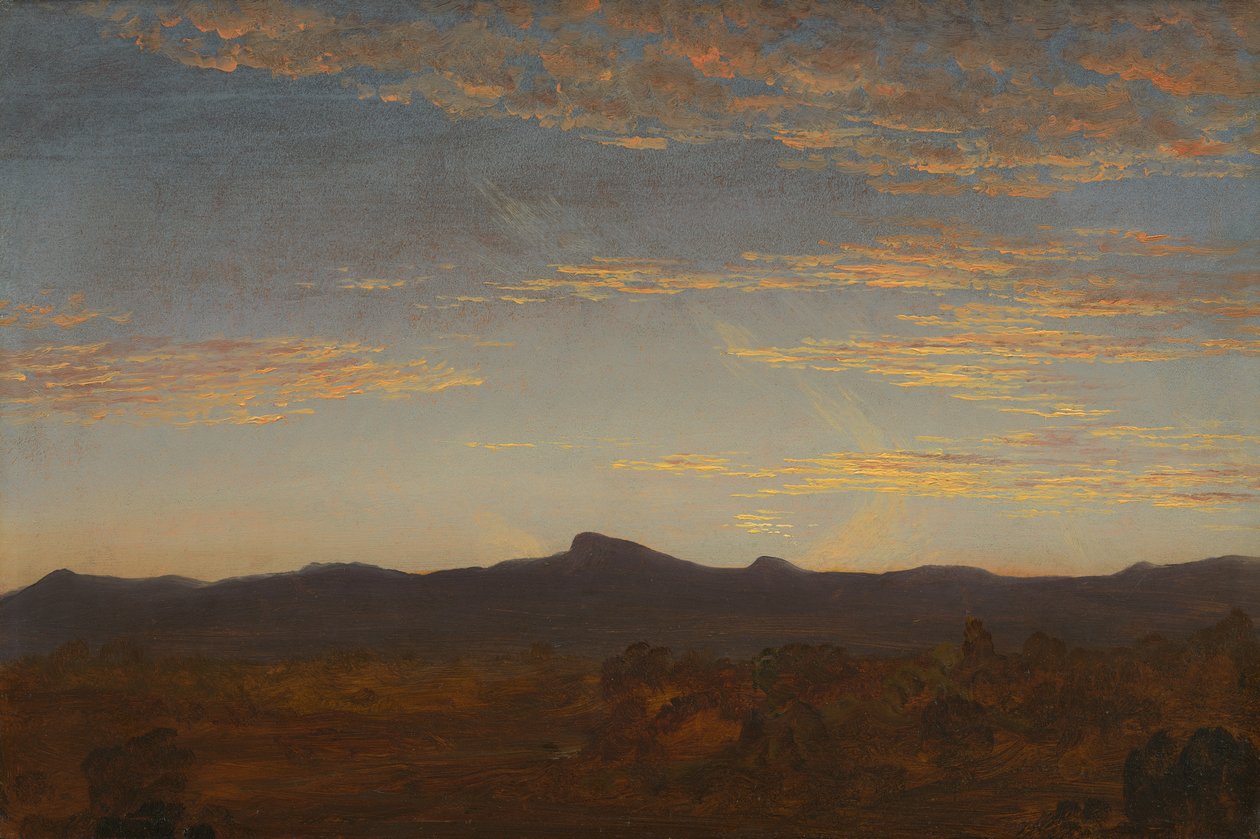 Studie til "Catskill Creek", ca. 1844-5 (olie på træ) af Thomas Cole