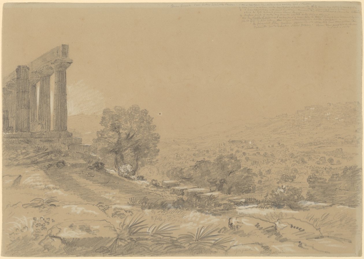 Junos tempel, Agrigento af Thomas Cole