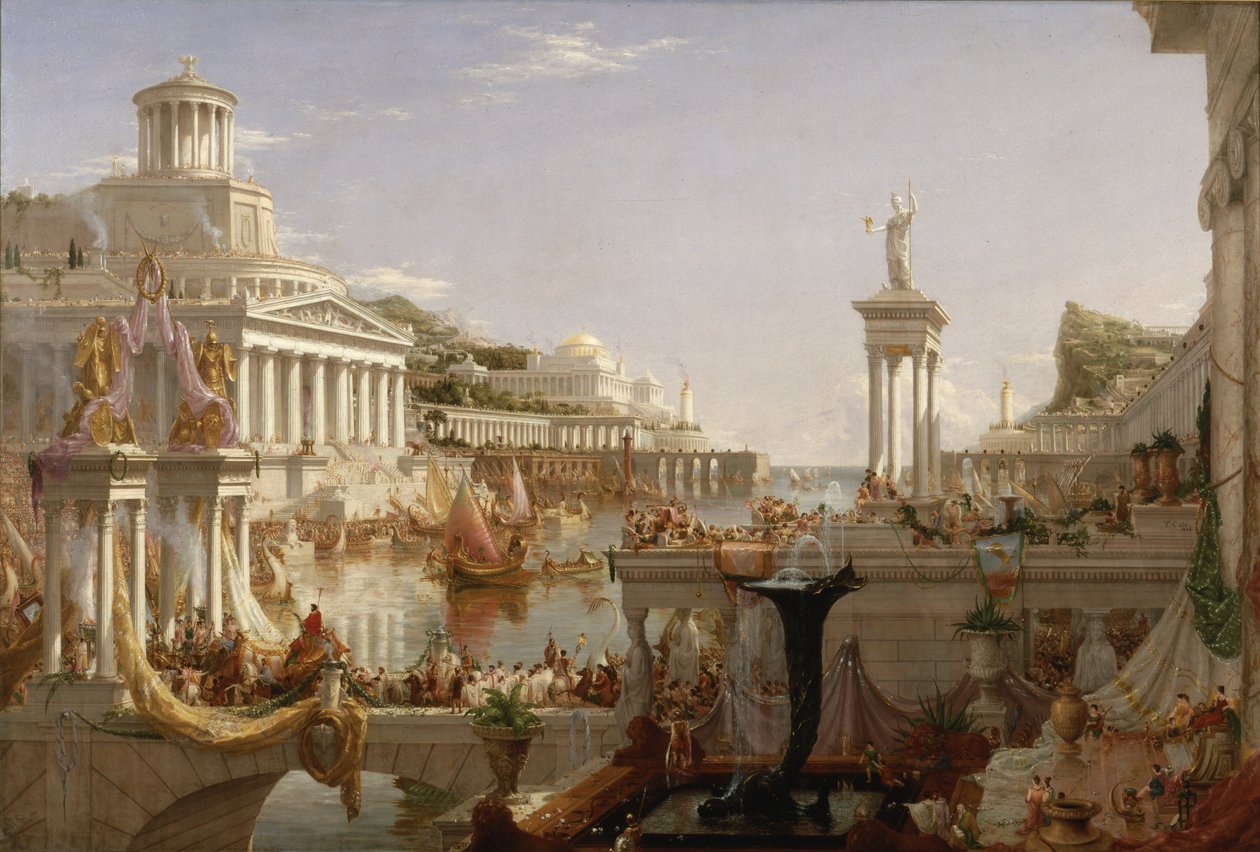 The Course of Empire: The Consummation of the Empire, ca. 1835-36 (olie på lærred) af Thomas Cole