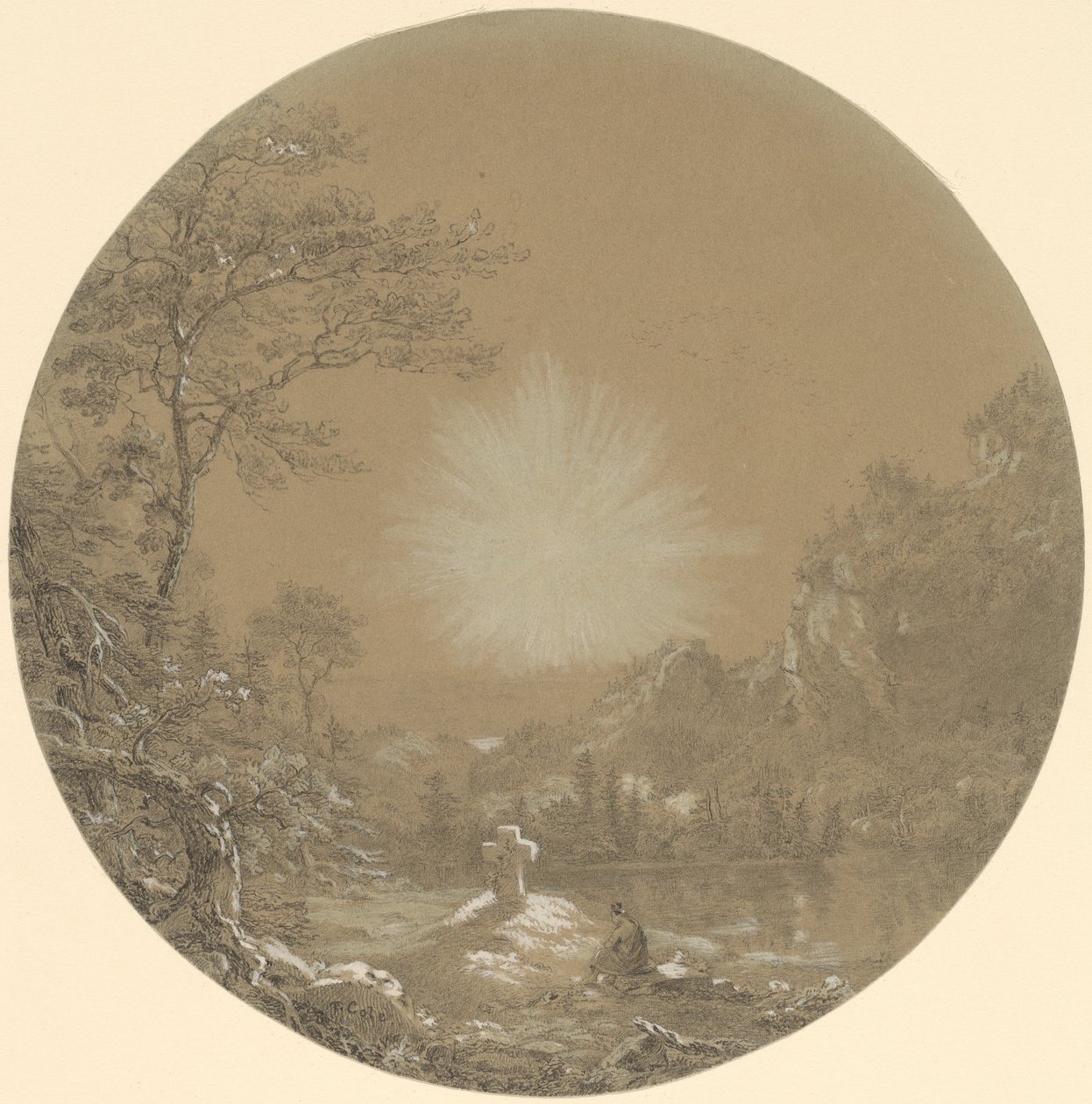 Korset i ørkenen af Thomas Cole