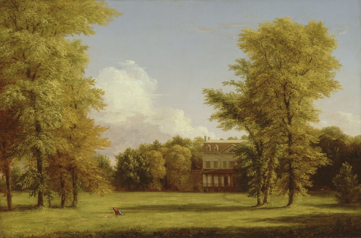 Van Rensselaer-herregården af Thomas Cole