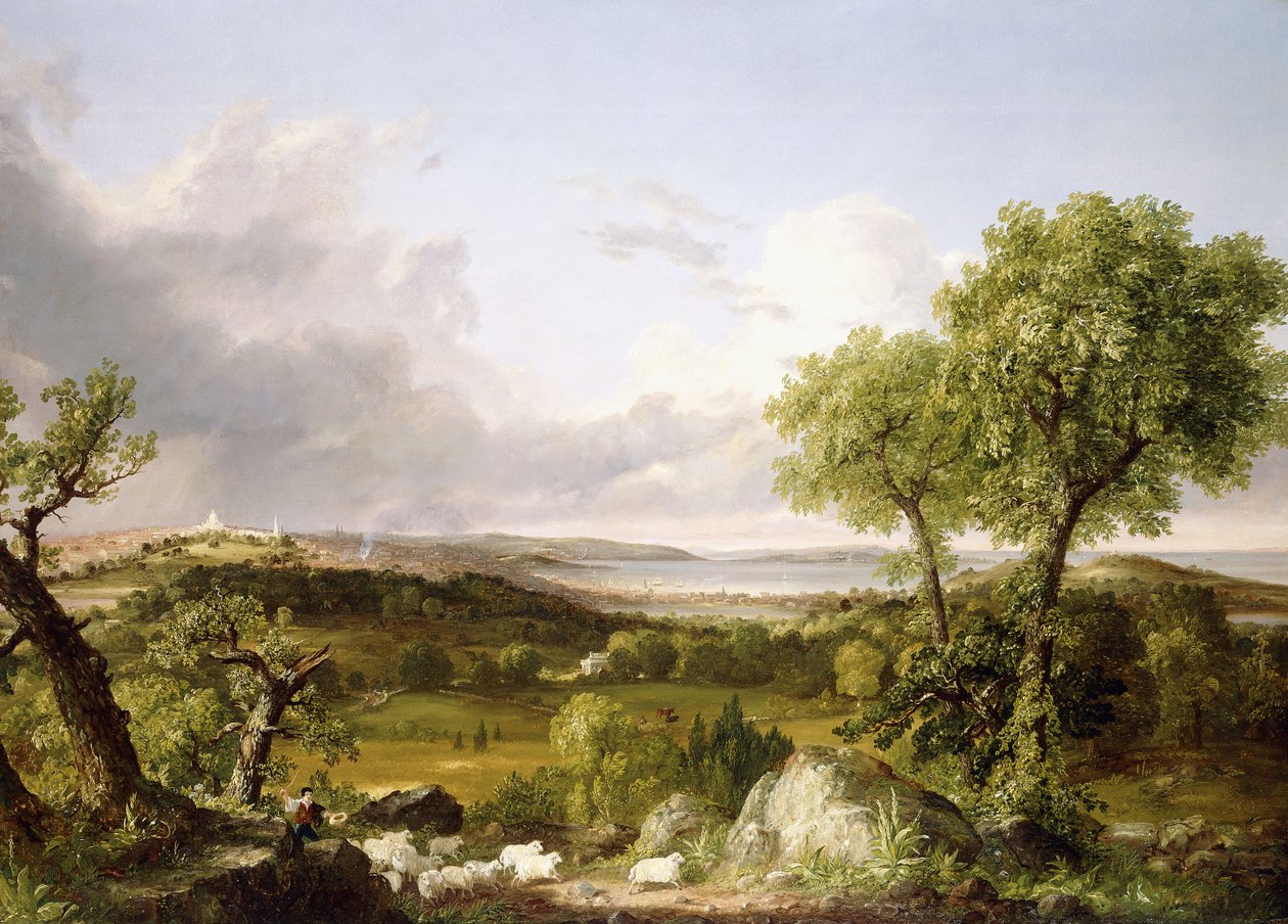 Udsigt over Boston, af Thomas Cole