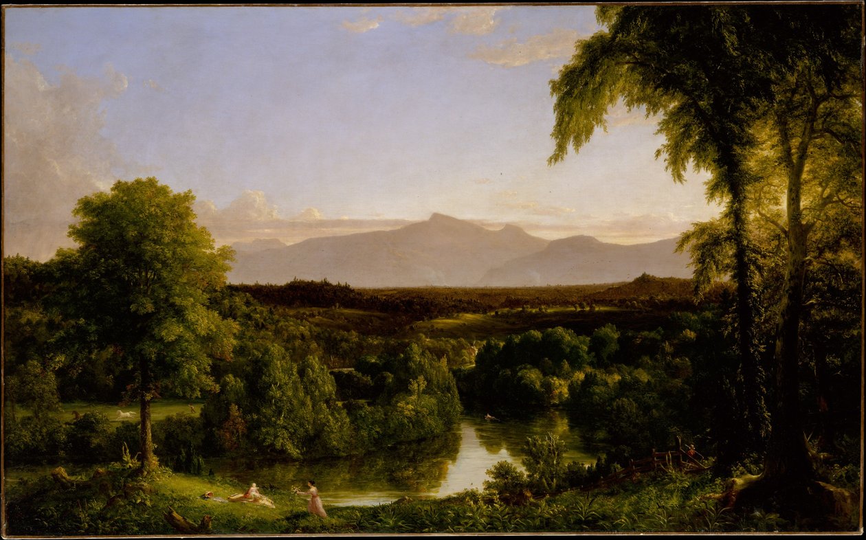 Udsigt over Catskills - tidligt efterår af Thomas Cole