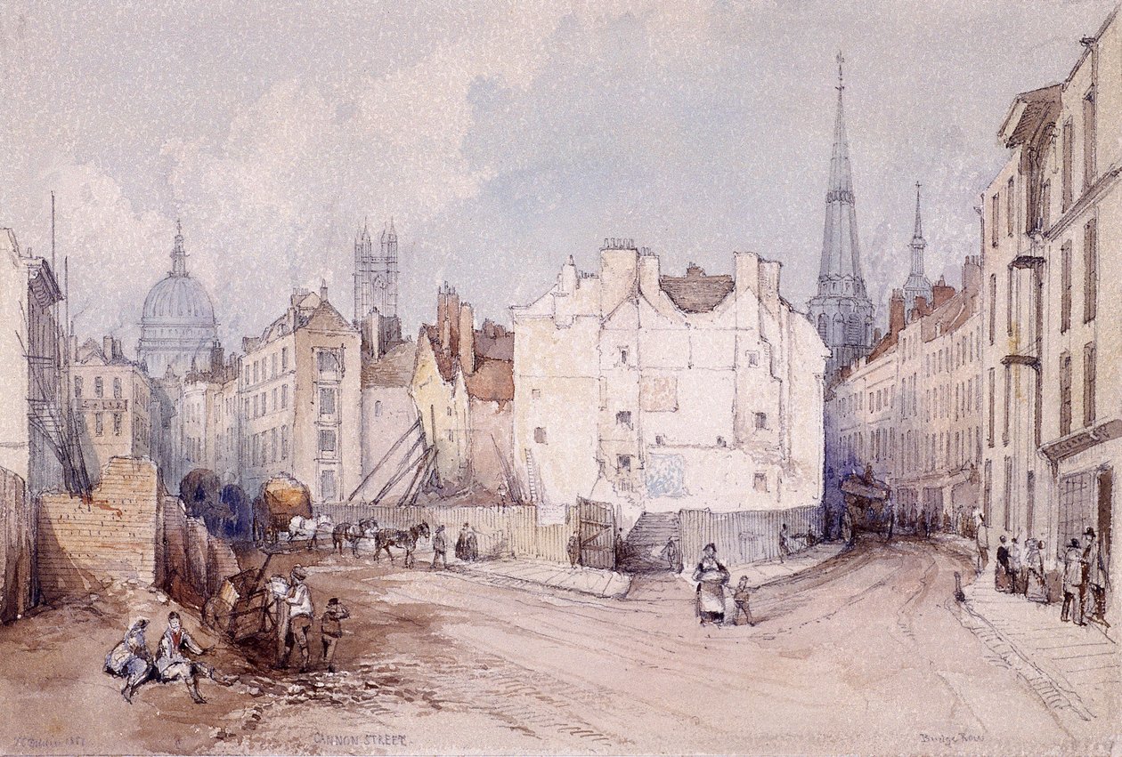 Cannon Street, London, 1851 af Thomas Colman Dibdin