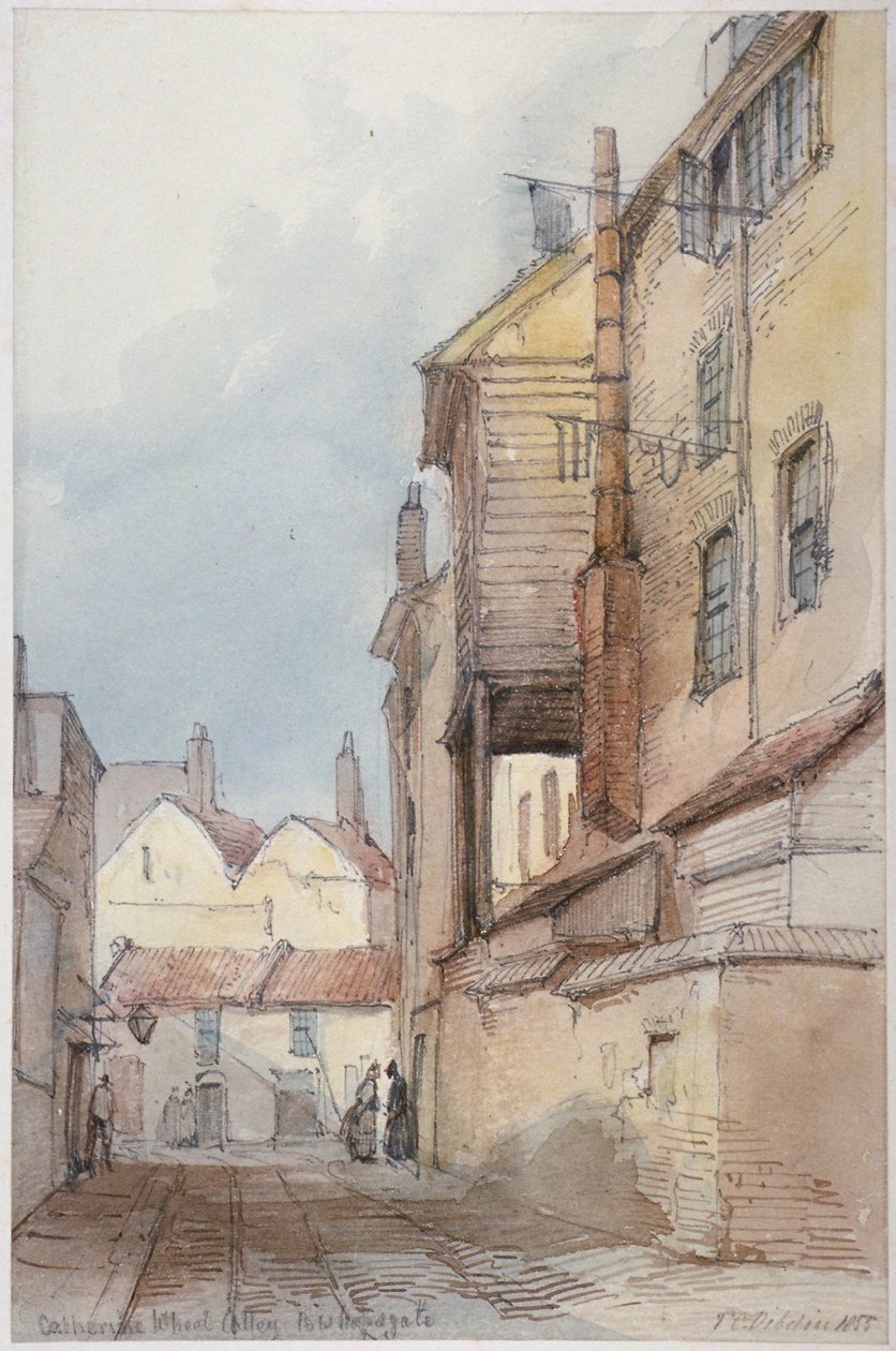 Catherine Wheel Alley, City of London, 1855. af Thomas Colman Dibdin