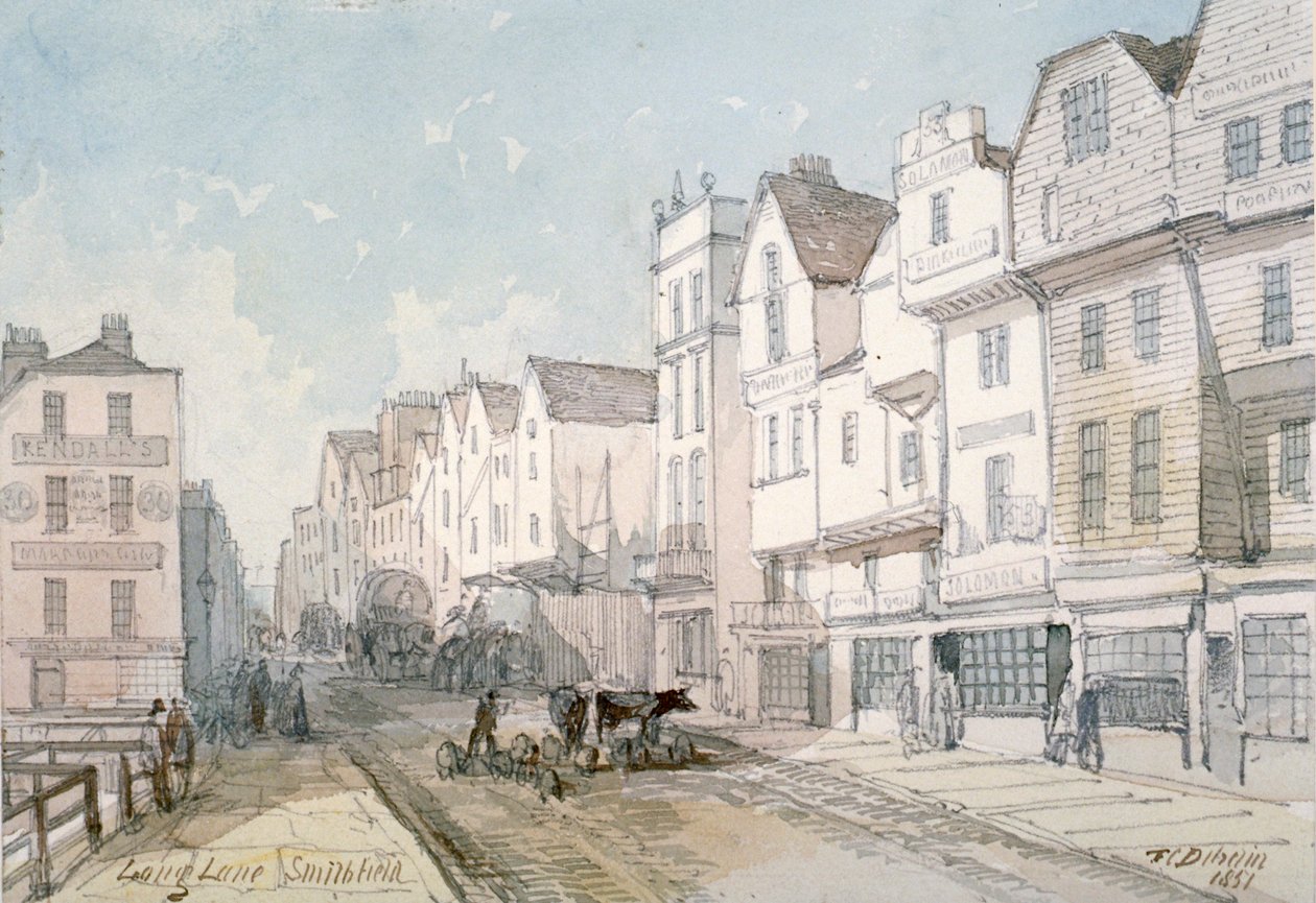 Long Lane, City of London, 1851. af Thomas Colman Dibdin