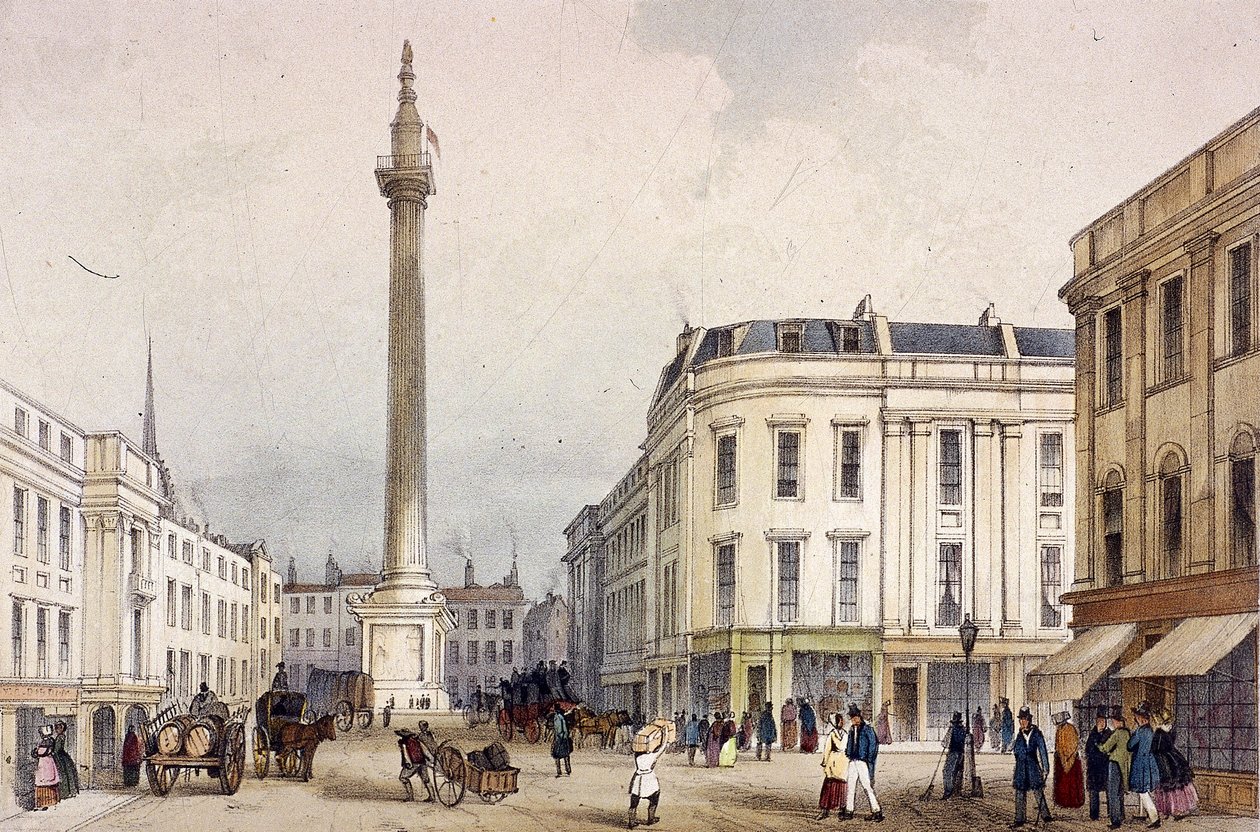 Monument, London, c1855 af Thomas Colman Dibdin