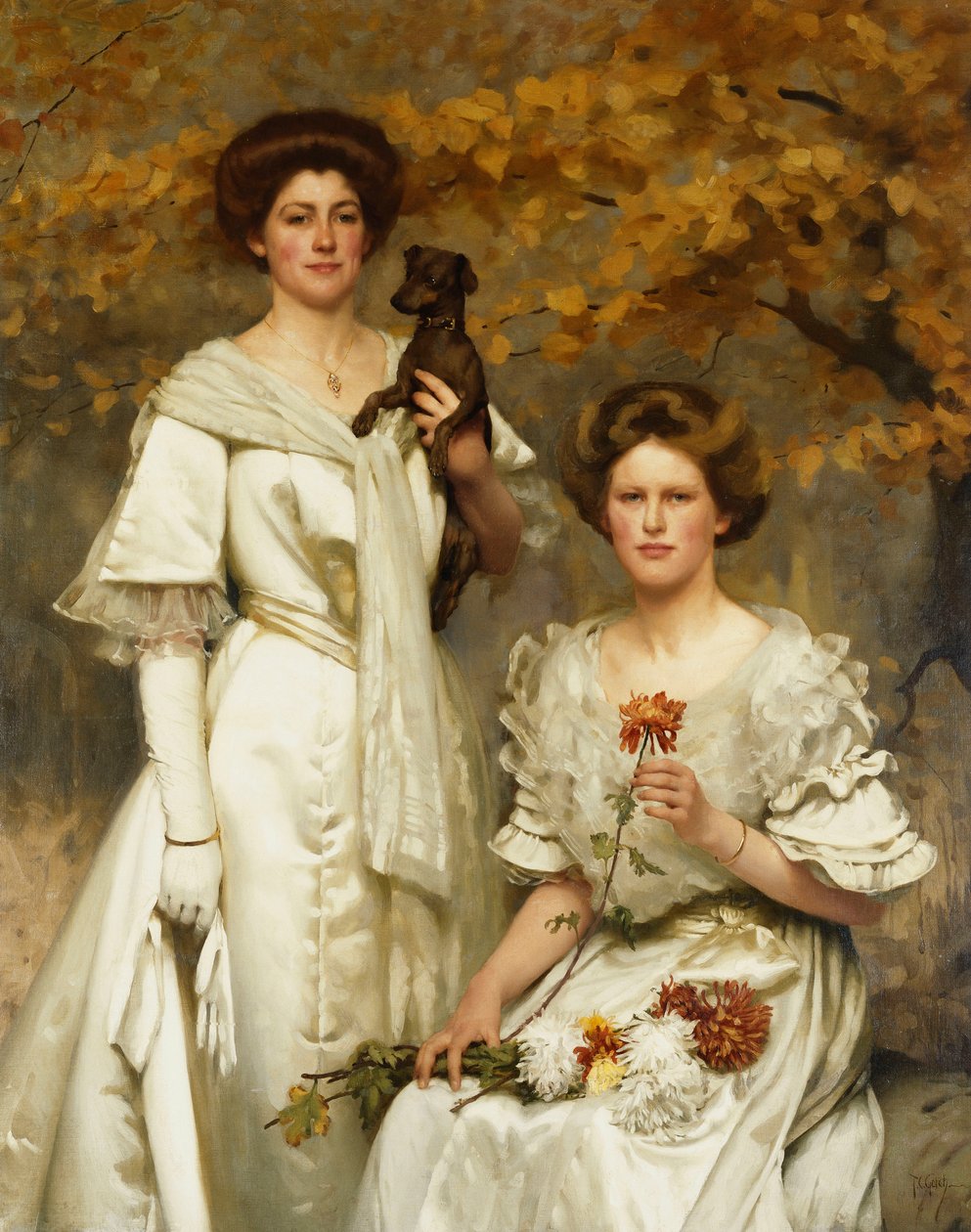 Hilda og Margaret, døtre af professor Sir Edward Poulton, F.R.S., ca. 1905 af Thomas Cooper Gotch
