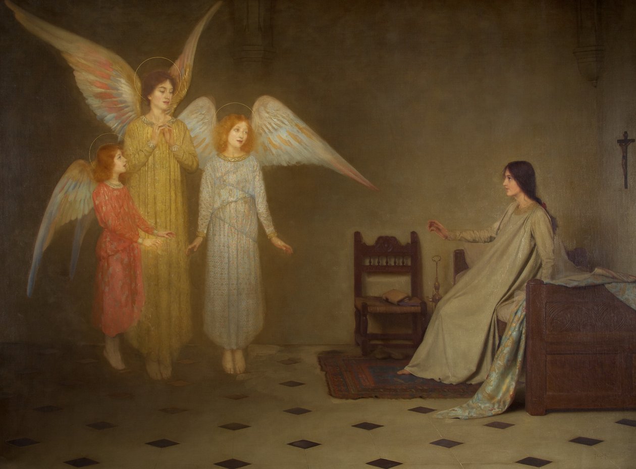 The Awakening, ca. 1898 (olie på lærred) af Thomas Cooper Gotch