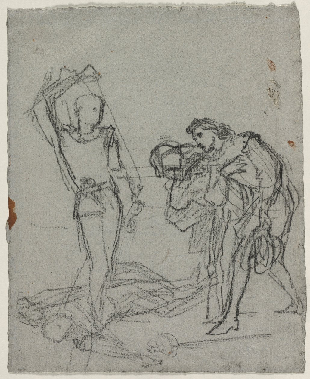Duel efter Maskebal recto, ca. 1857. af Thomas Couture