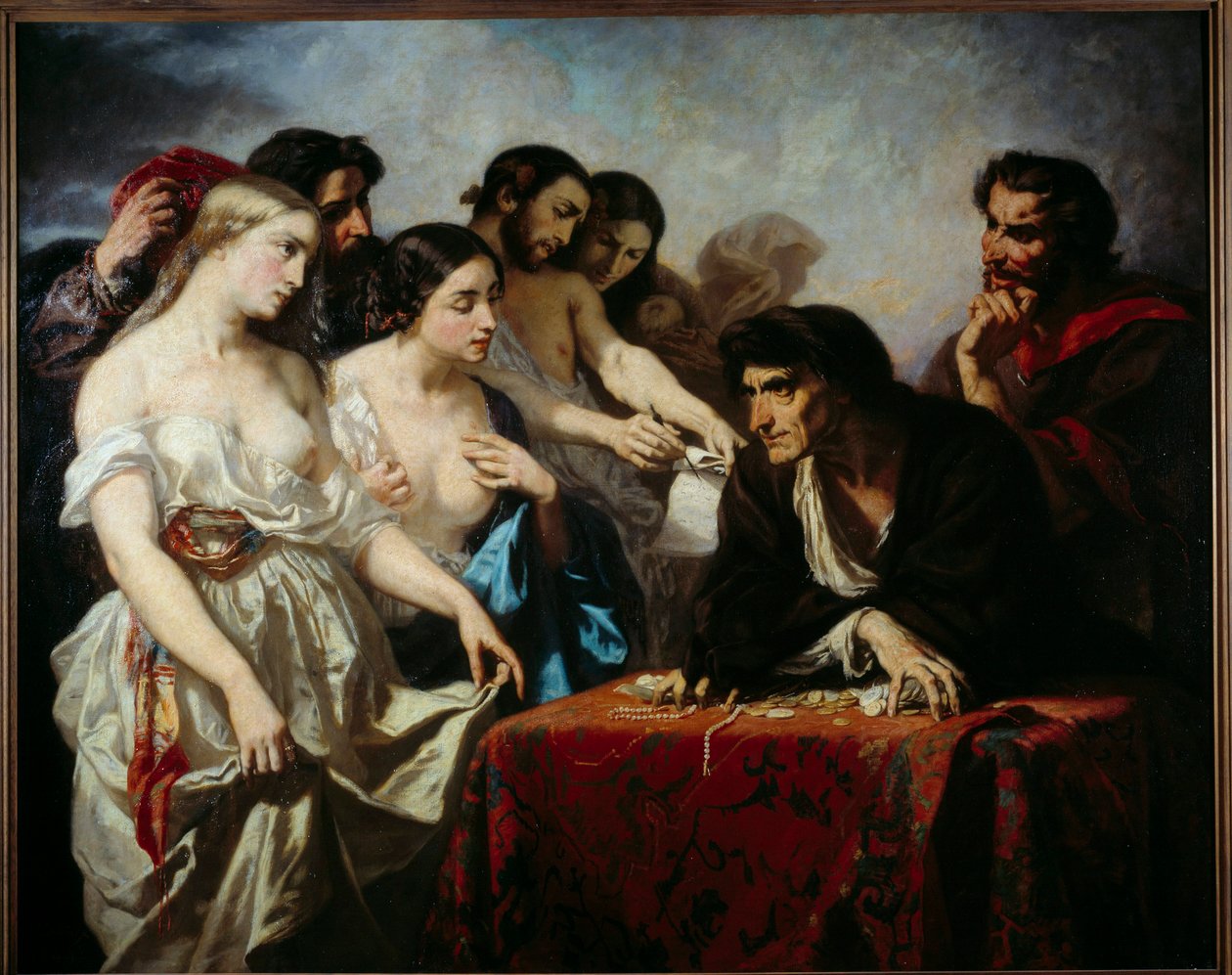 Kærlighed til guld. Maleri af Thomas Couture (1815-1879) af Thomas Couture